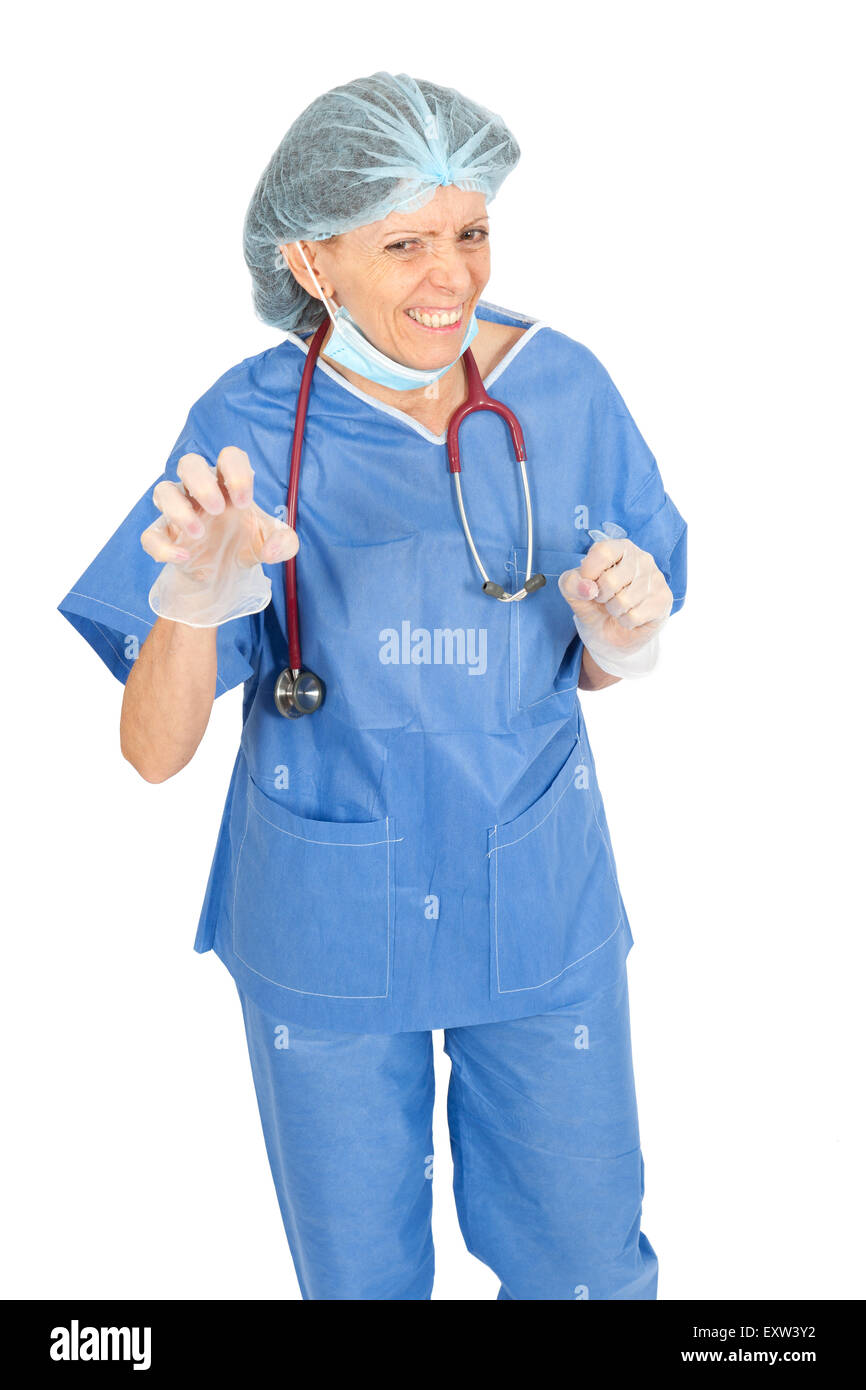 Angry female doctor in lab hi-res stock photography and images - Alamy