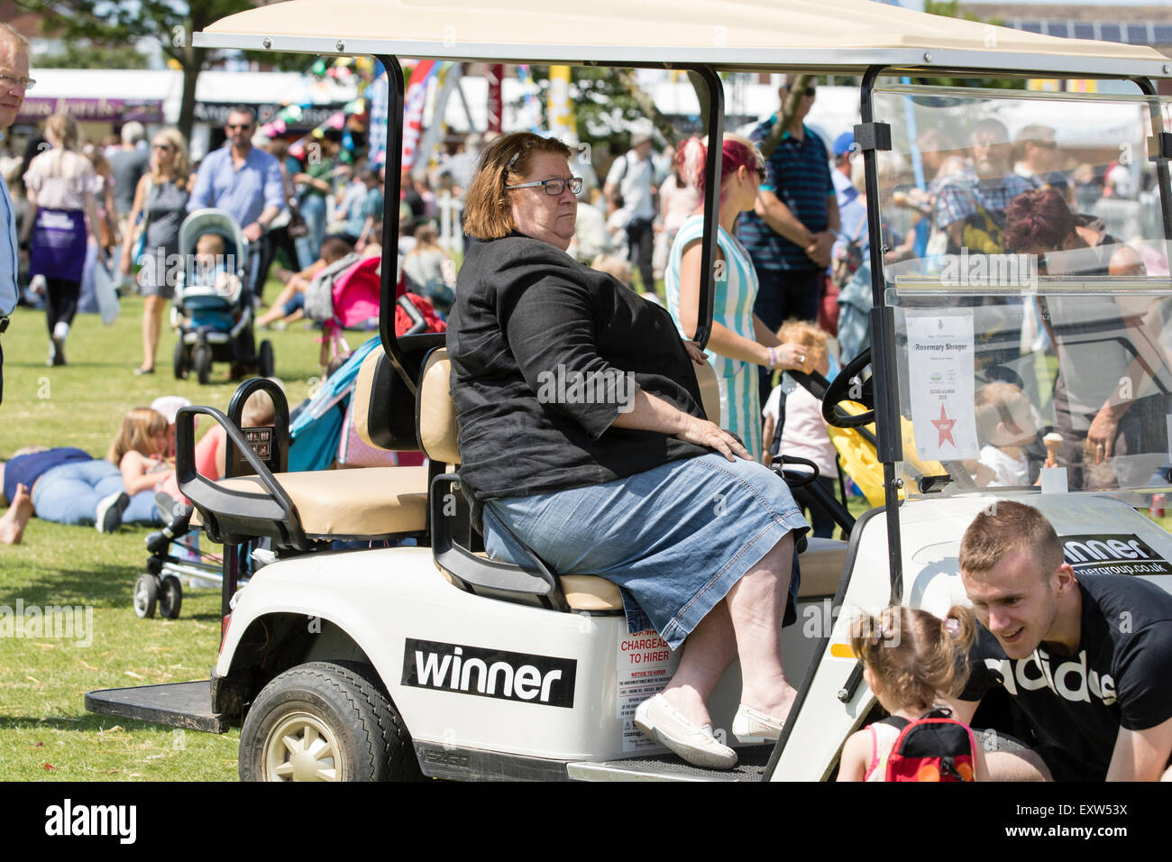 Harrogate, North Yorkshire, UK. 15th July, 2015 Rosemary Shrager at  The Great Yorkshire Show 15th July, 2015 at Harrogate in No Stock Photo
