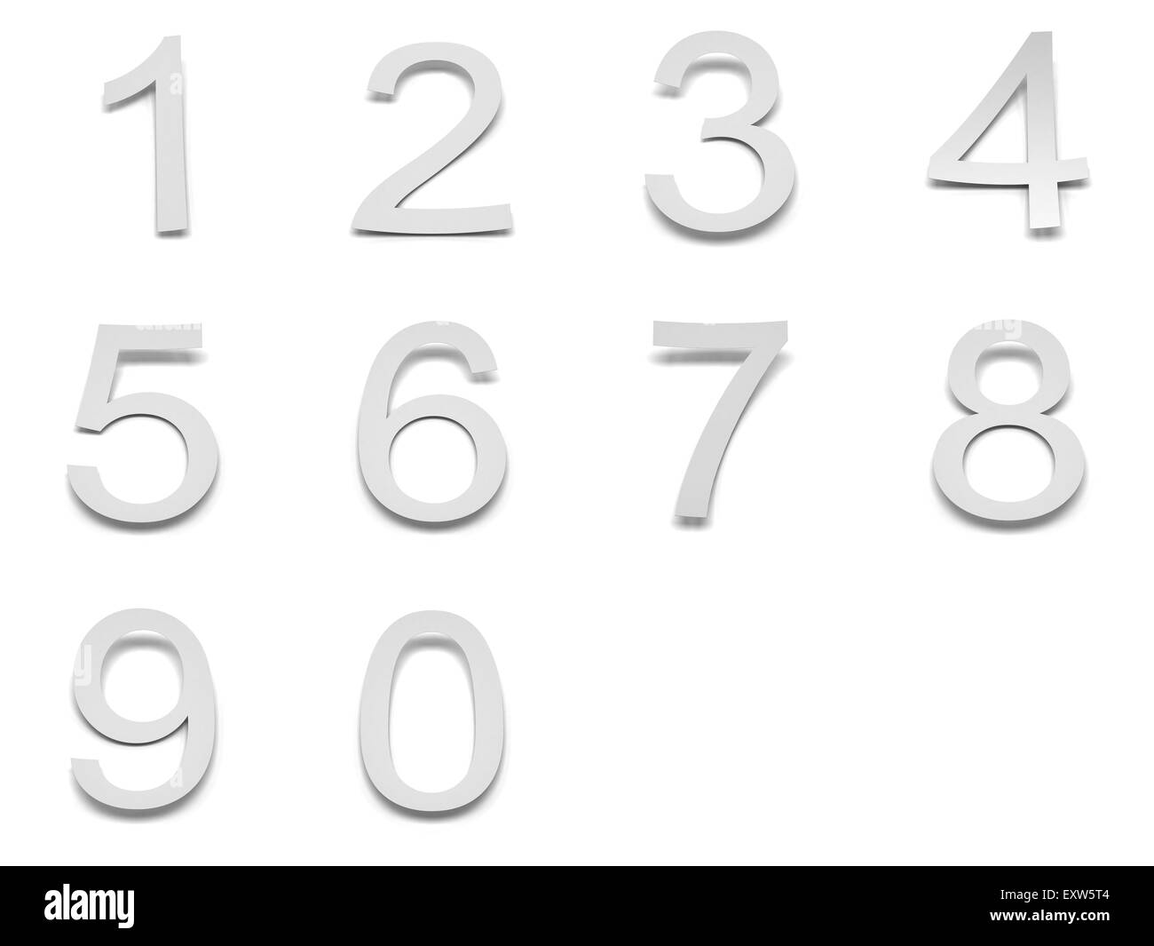 Paper numbers Stock Photo