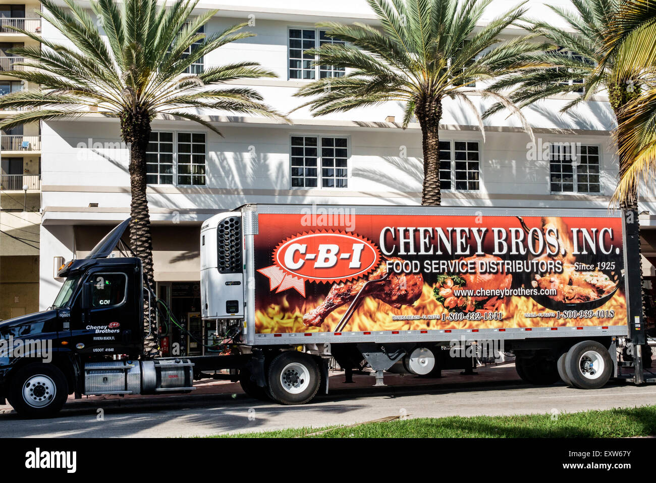 Miami Beach Florida Truck Lorry Food Service Distributor