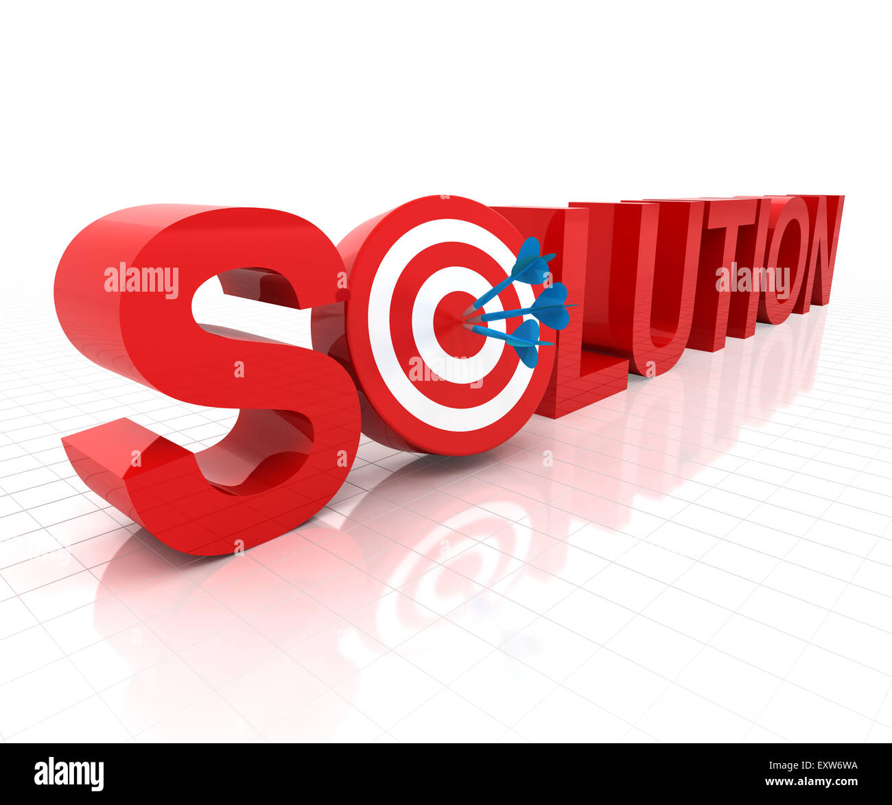 Solution with target Stock Photo