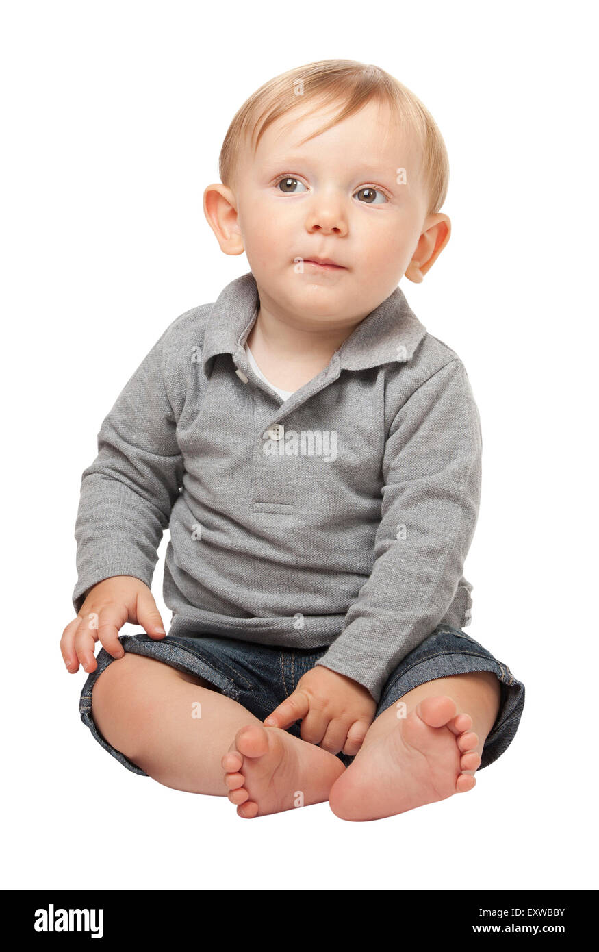 child portrait isolated on white background Stock Photo