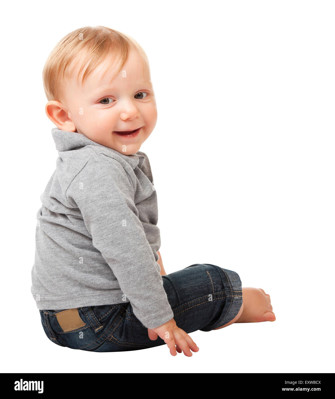 child portrait isolated on white background Stock Photo