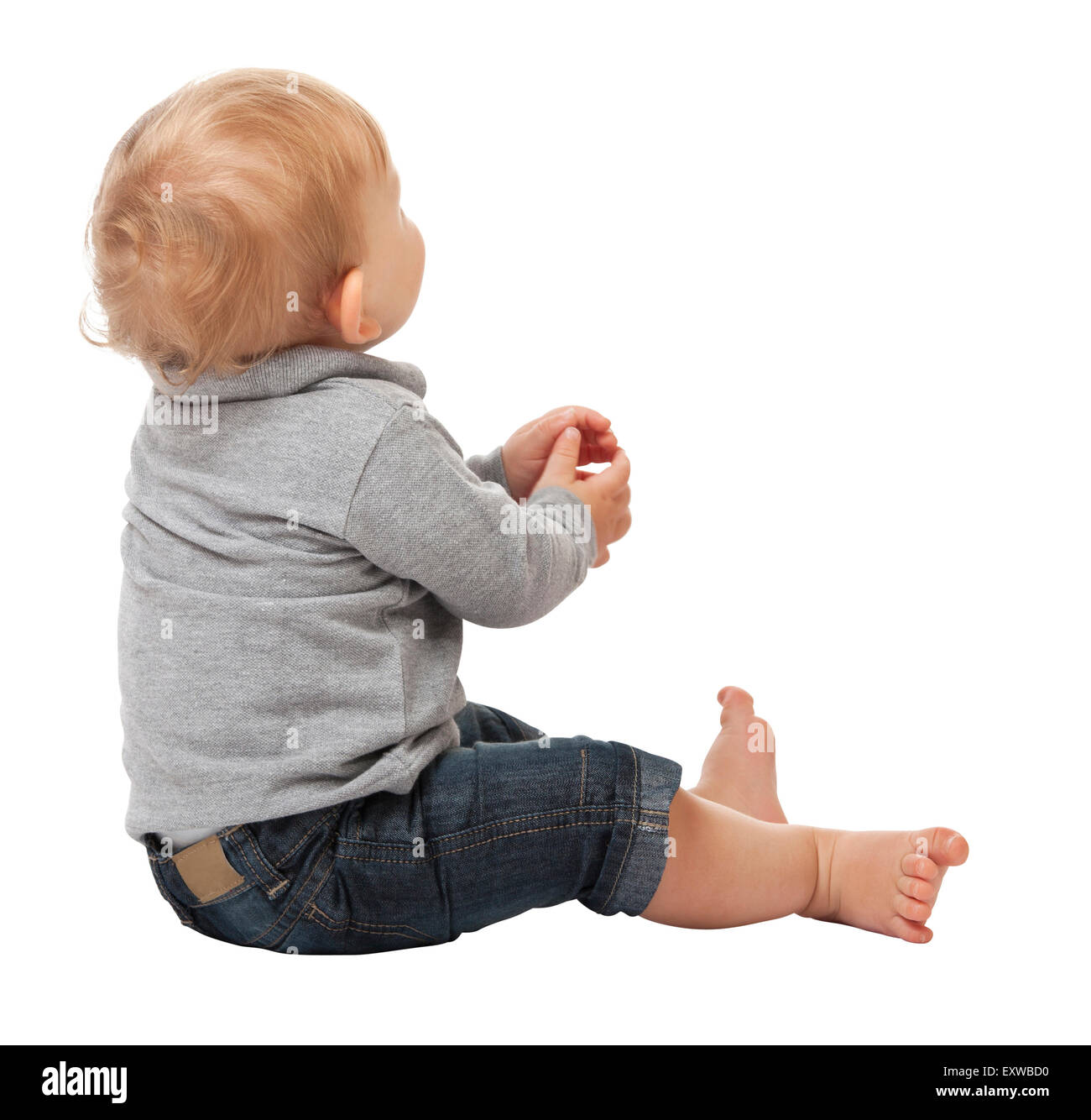 child portrait isolated on white background Stock Photo