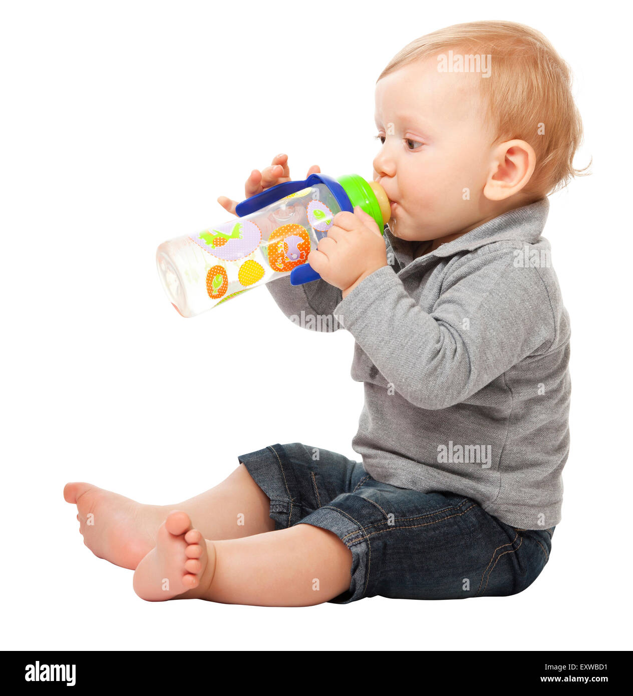 child portrait isolated on white background Stock Photo