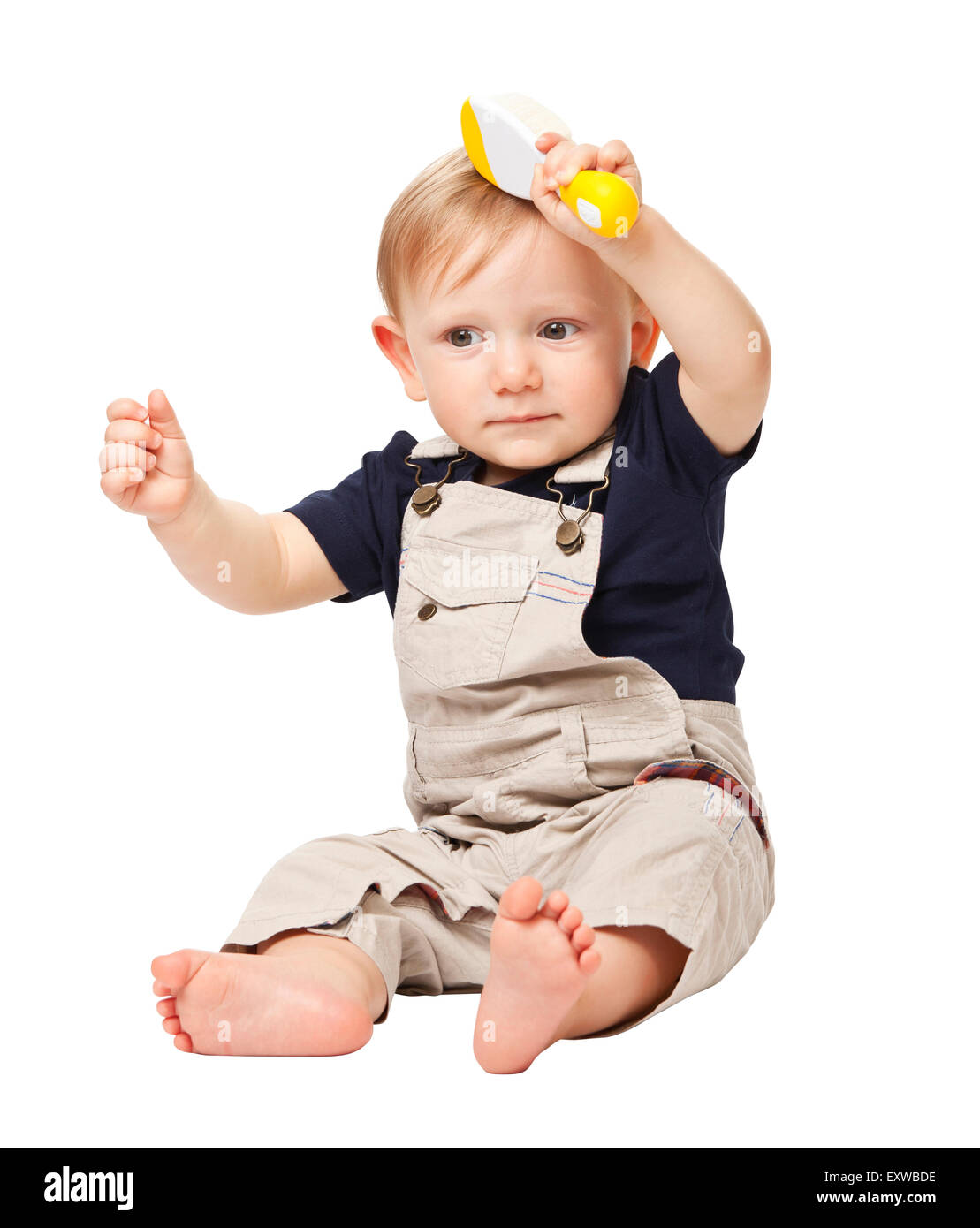 child portrait isolated on white background Stock Photo