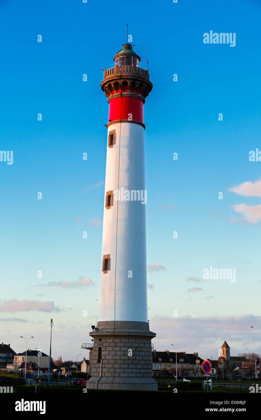 The Light House At Ouistreham, Basse Normadie, Calvados, France Stock Photo