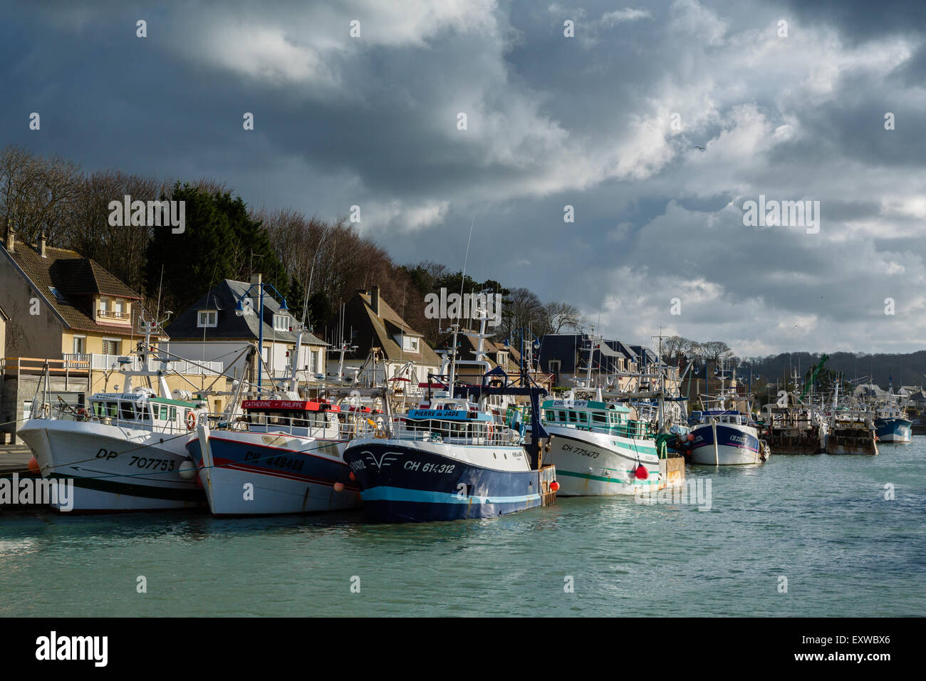 Port En Bessin, Calvados, Basse Normandie, France Stock Photo