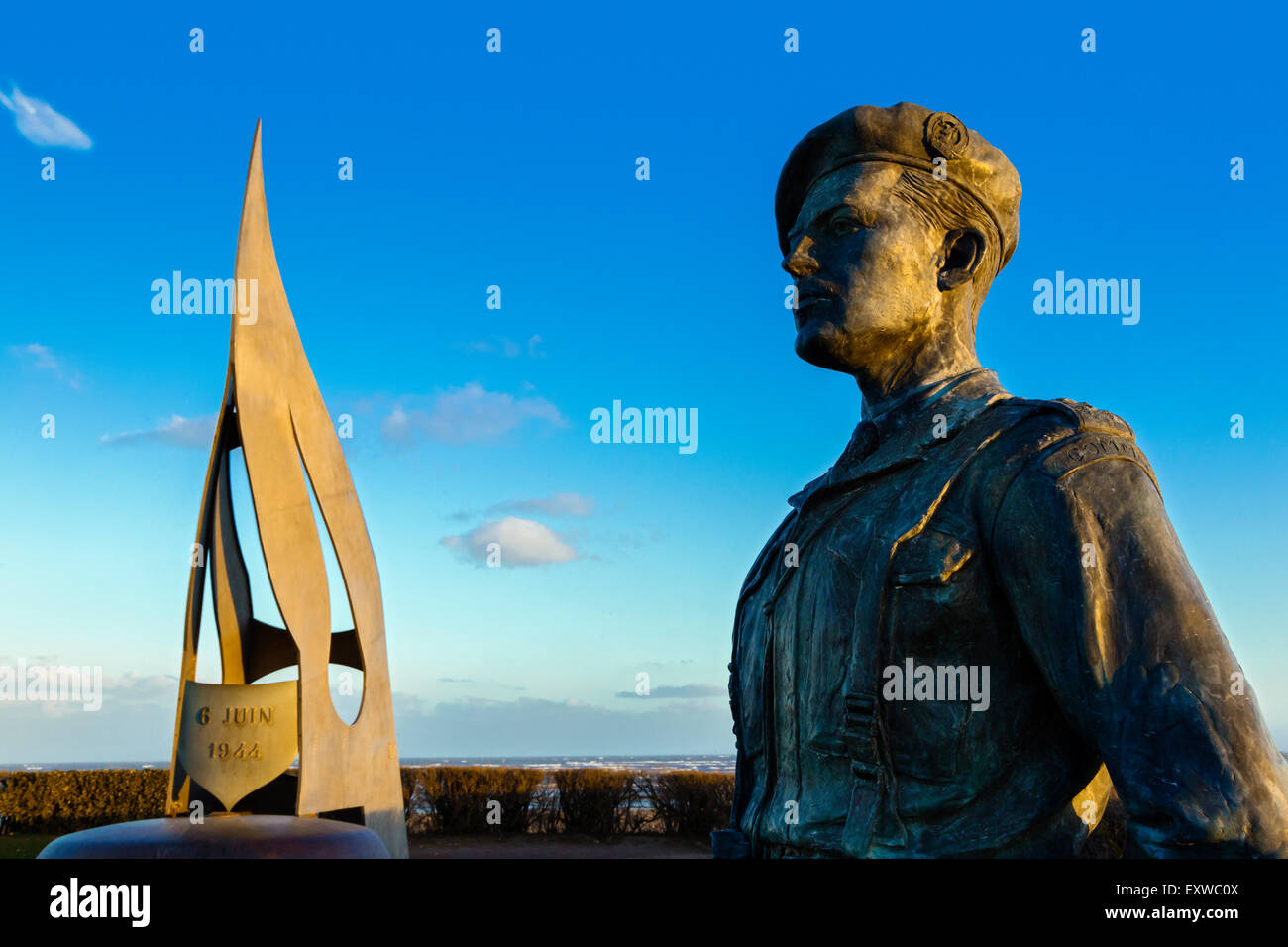 The Kieffer's Commandos Monument, Ouistreham,Calvados, Basse Normandie, France Stock Photo