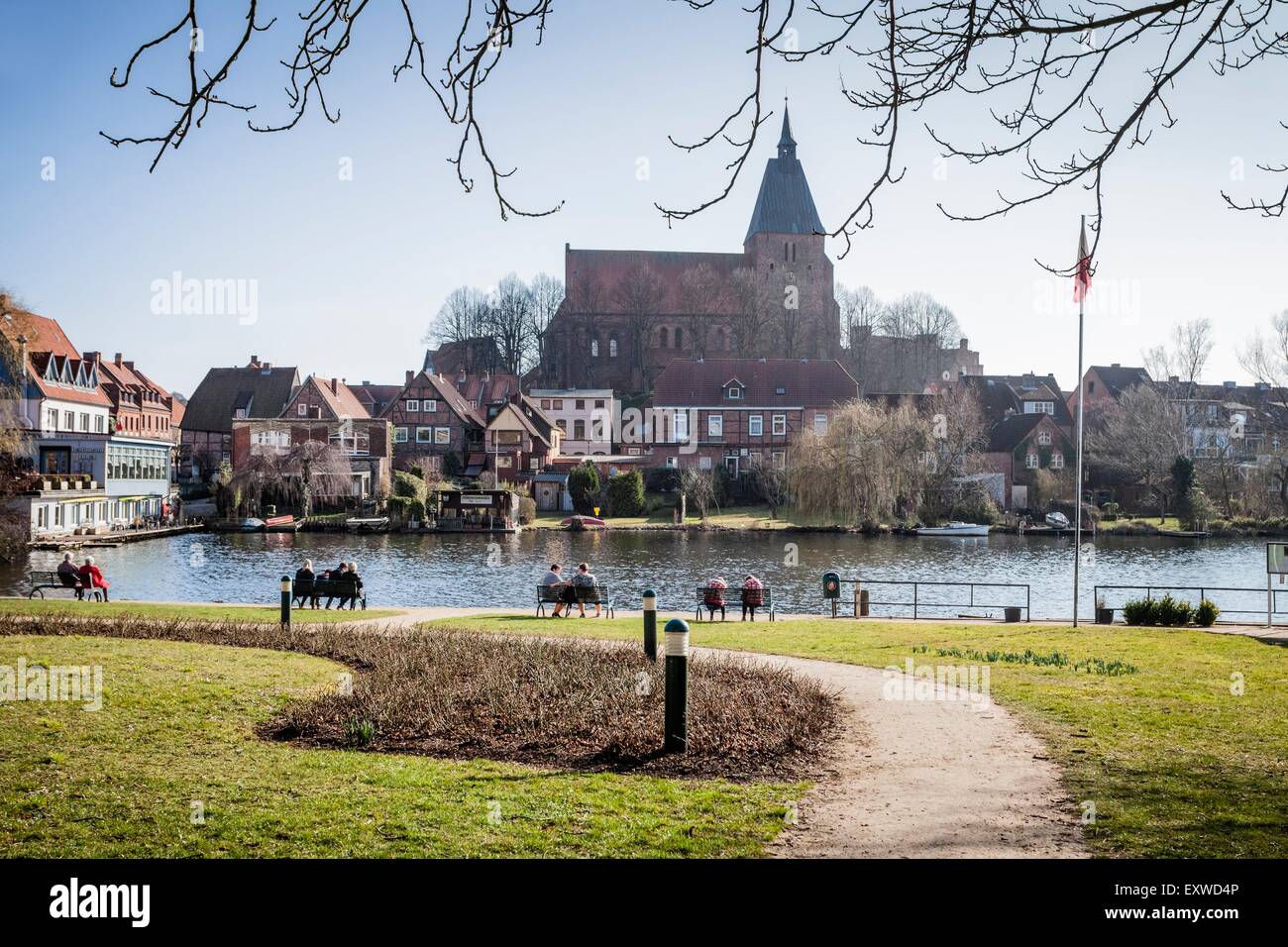 Oldtown of Moelln with St Nicholas Church, Schleswig-Holstein, Germany Stock Photo
