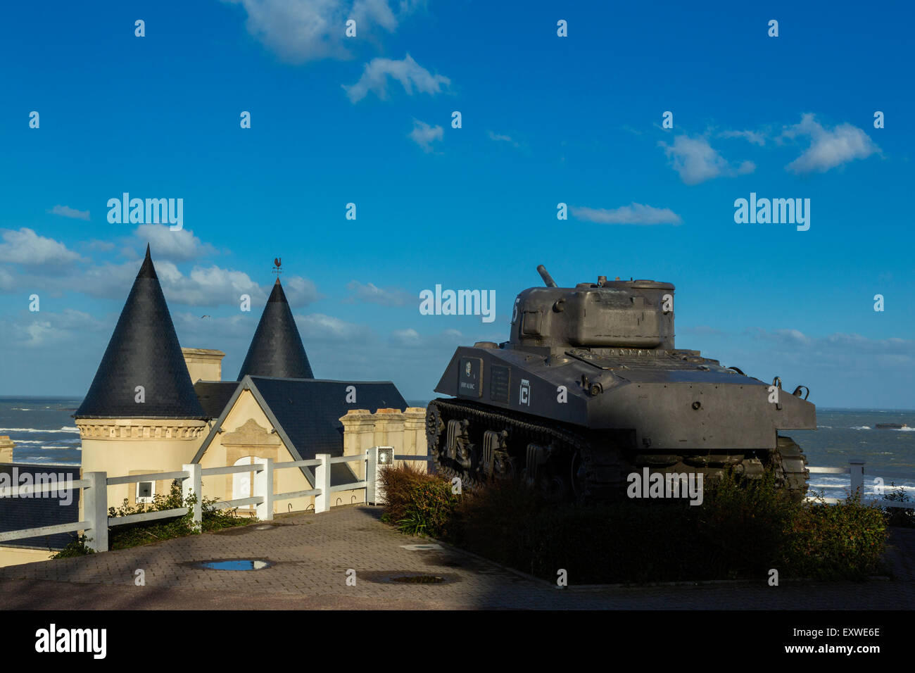 Arromanches Les Bains,Memorial D Day, Basse Normandie, Calvados, France Stock Photo