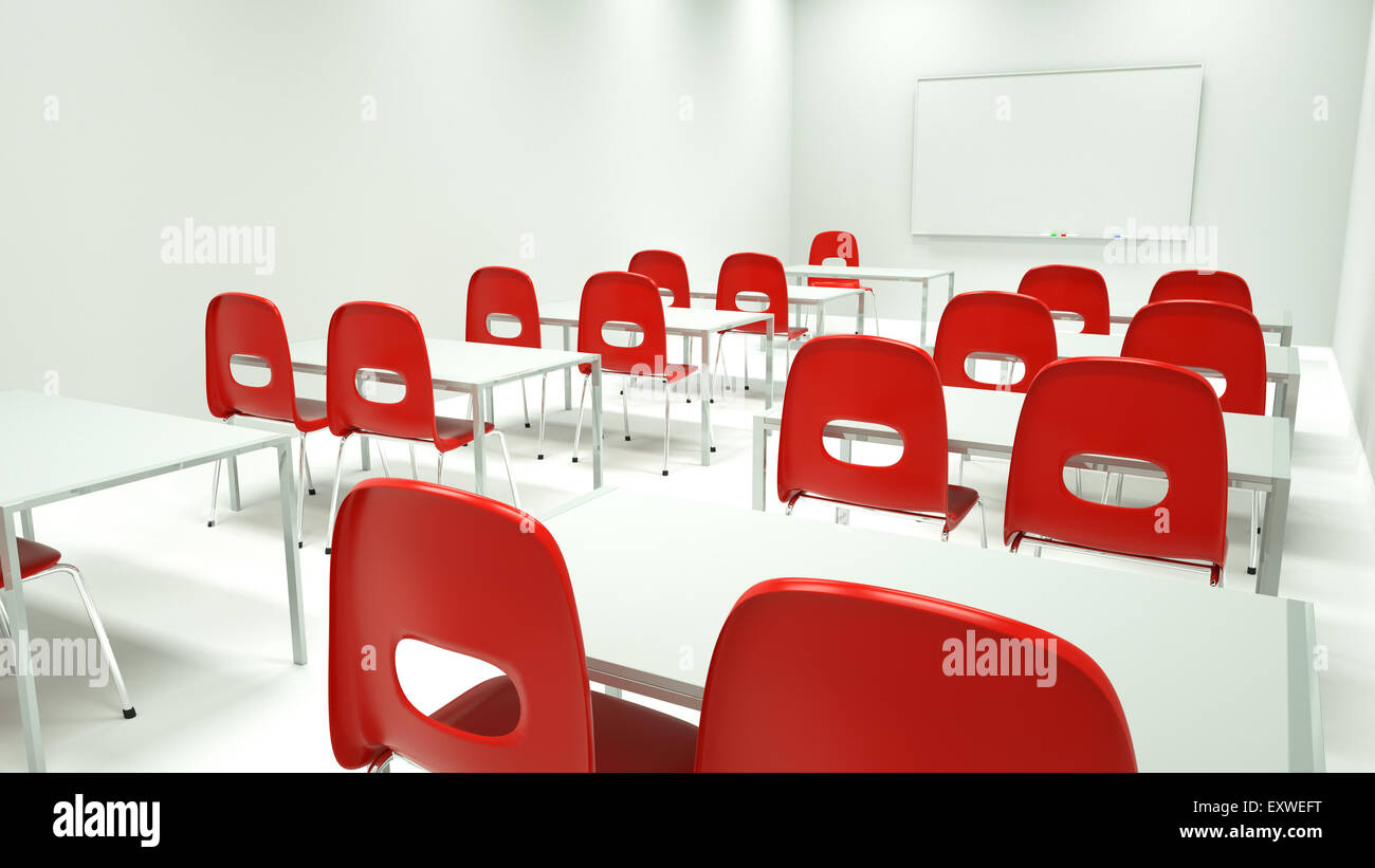Clean, bright modern classroom or training room Stock Photo