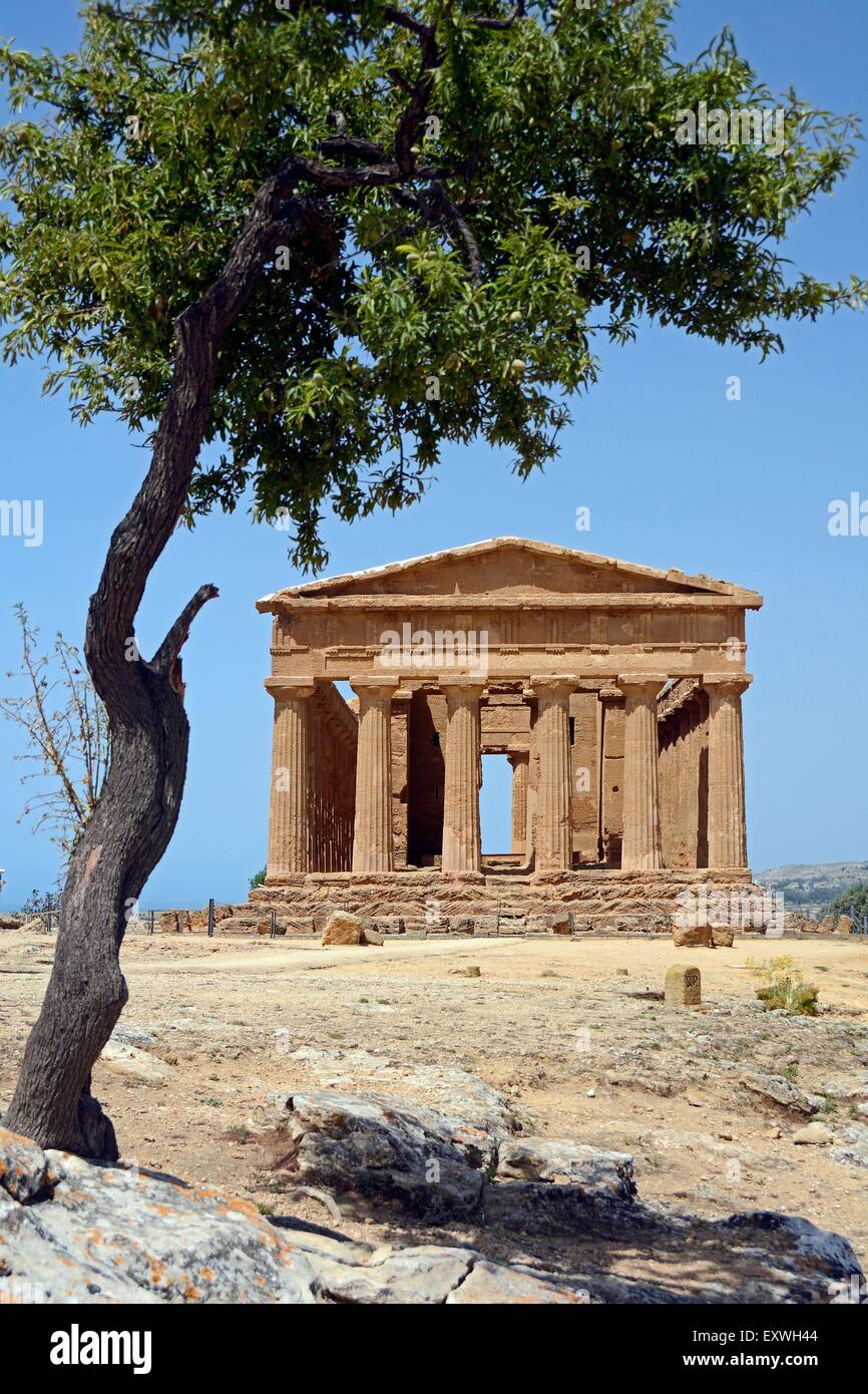 Concordia temple, Agrigent, Sicily, Italy, Europe Stock Photo