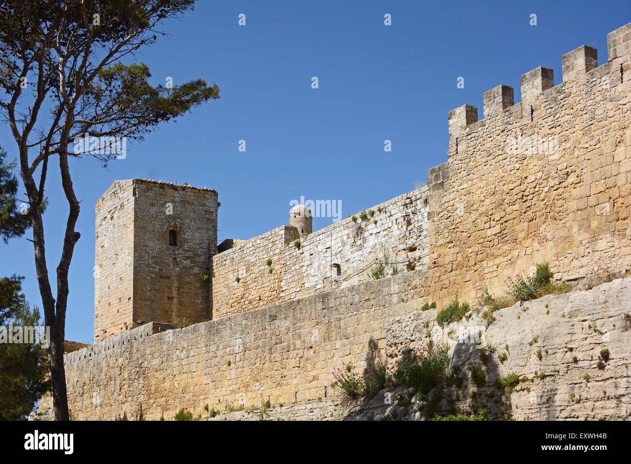 Castello di Lombardia, Enna, Sicily, Italy, Europe Stock Photo