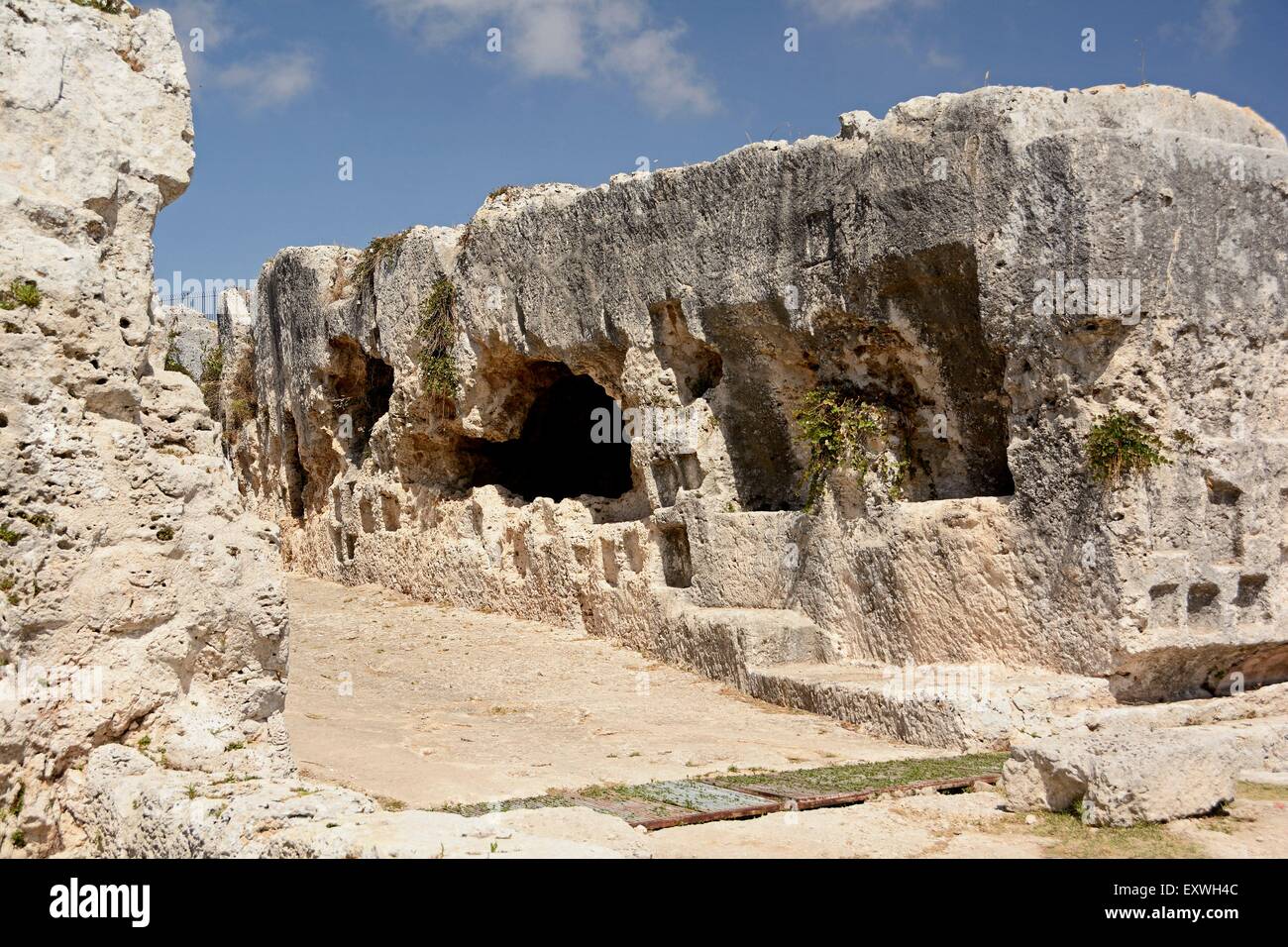 Street of tombs, Parco Archeologico della Neapoli, Syracuse, Sicily, Italy, Europe Stock Photo