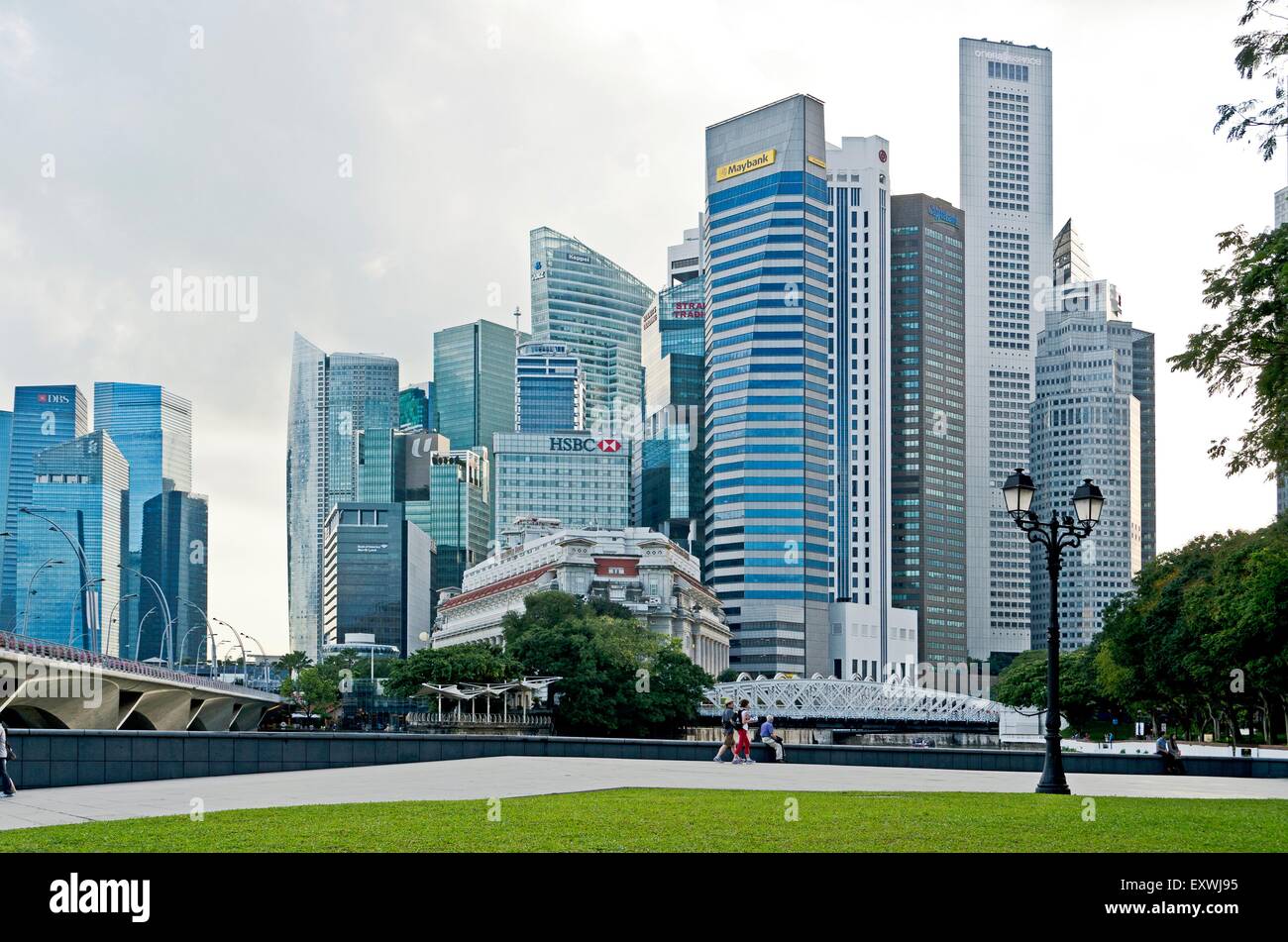 Skyline Singapur City Singapur Asia Stock Photo Alamy