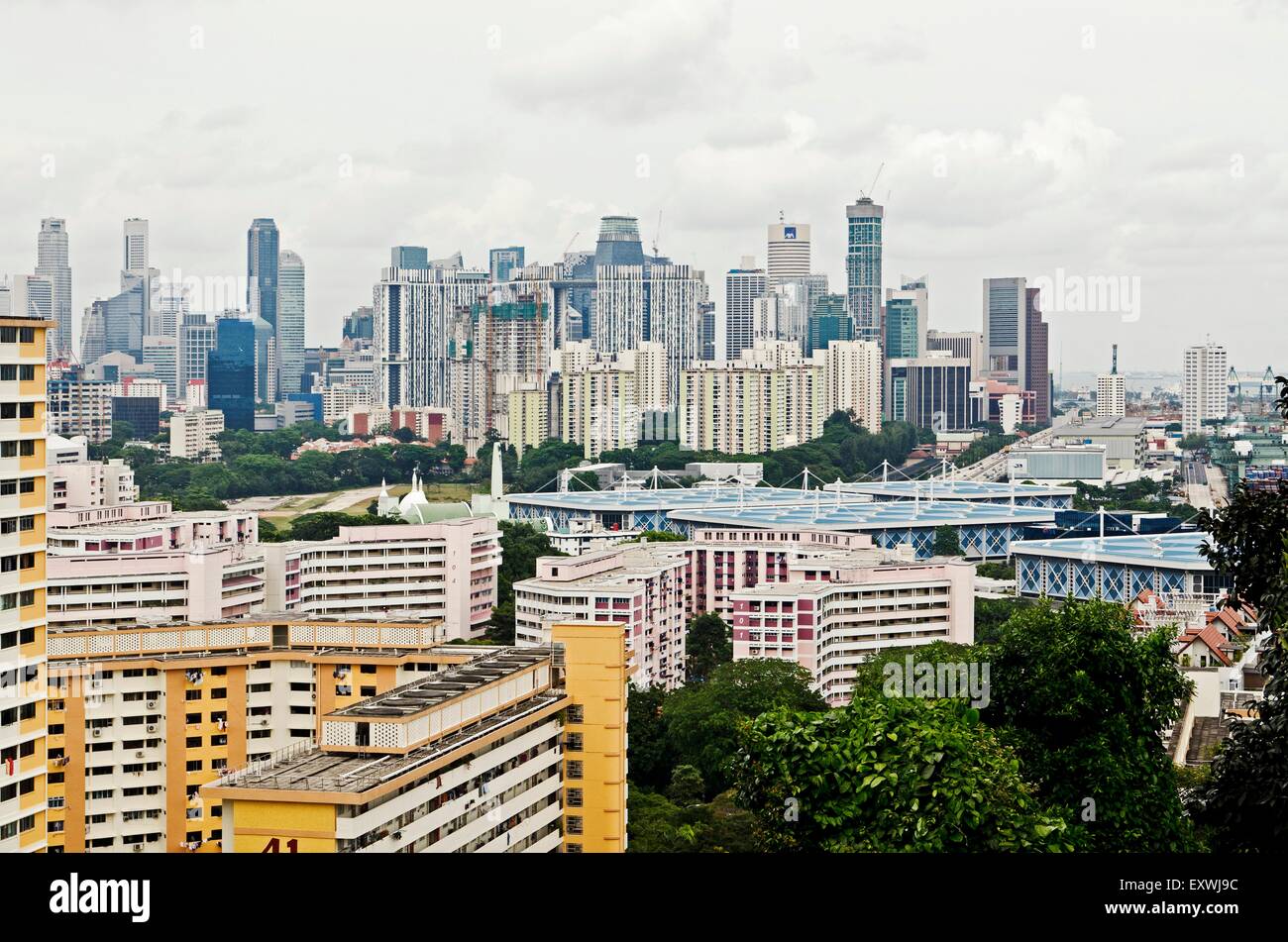 Skyline, Singapur City, Singapur, Asia Stock Photo