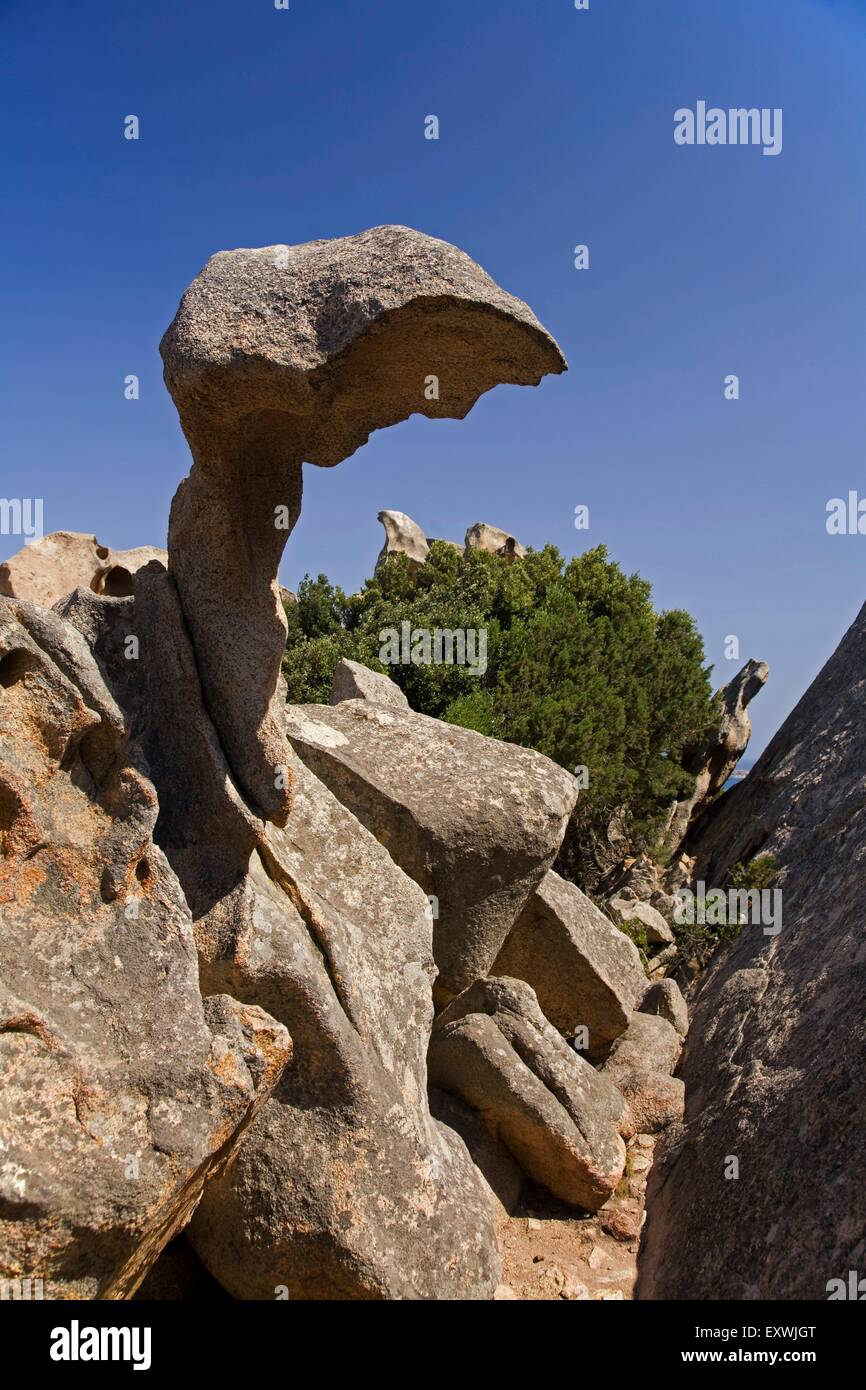 Bizarre rock landscape at Capo d’Orso, Sardinia, Italy Stock Photo