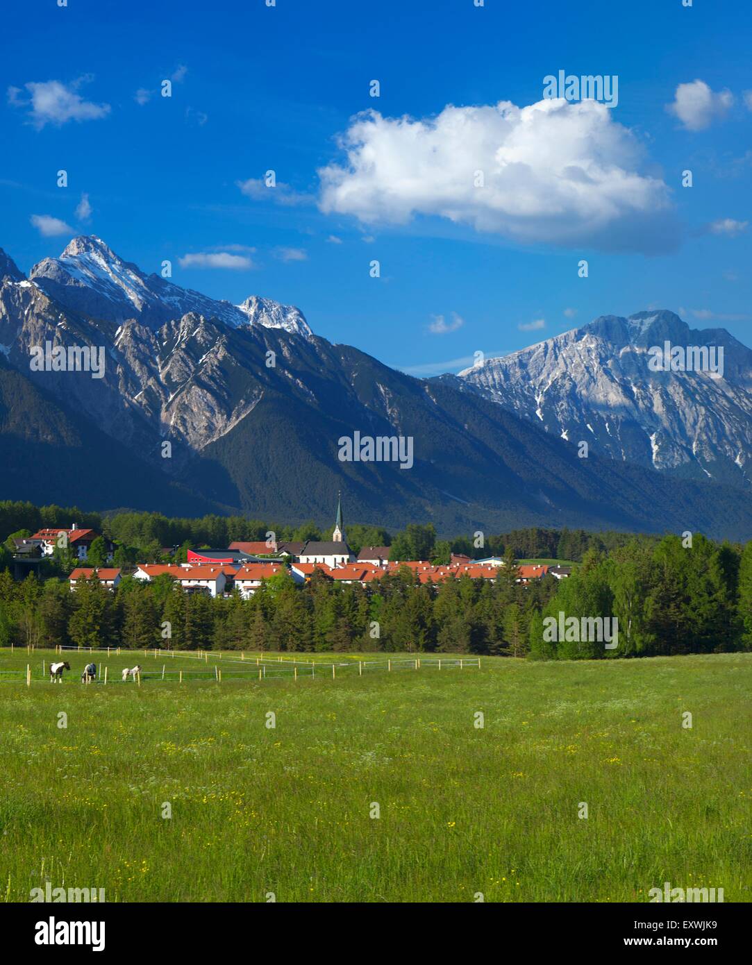 Obsteig, Miemingen Mountains, Tyrol, Austria Stock Photo