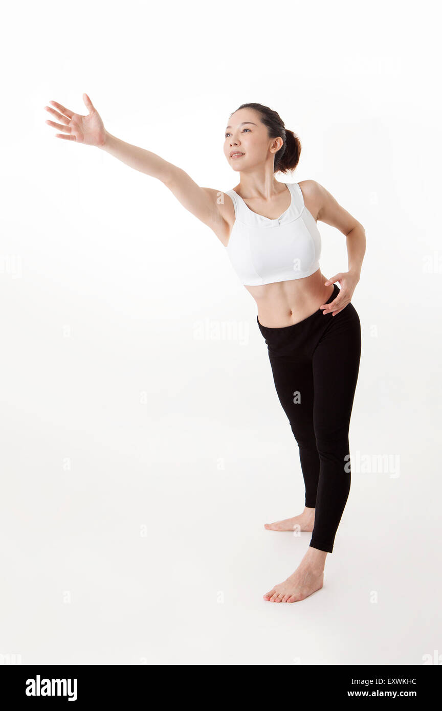 Side view standing hands hi-res stock photography and images - Alamy