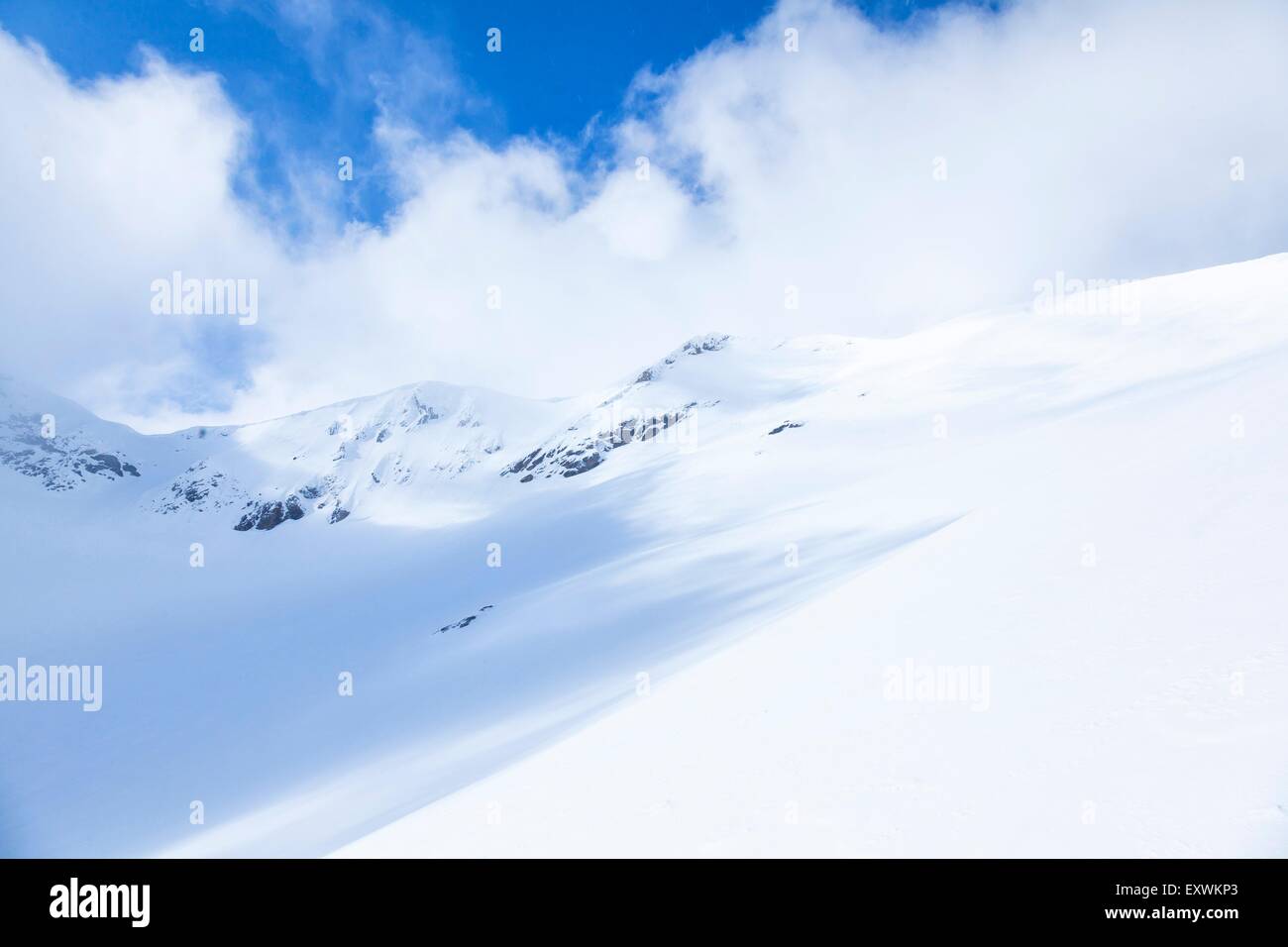 Winter landscape in Hohe Tauern, Glockner mountains, Austria Stock Photo