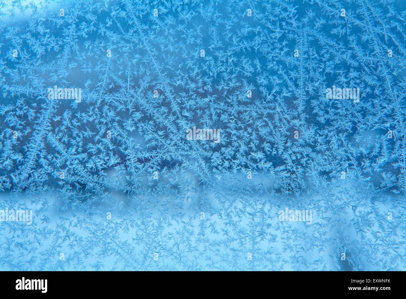 Frost pattern at window Stock Photo - Alamy