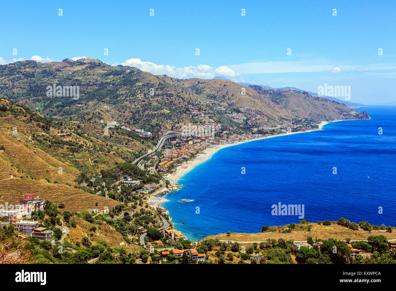 Holiday resort of Letojanni, on the Taormina Cape, Messina district, Sicily, Italy Stock Photo
