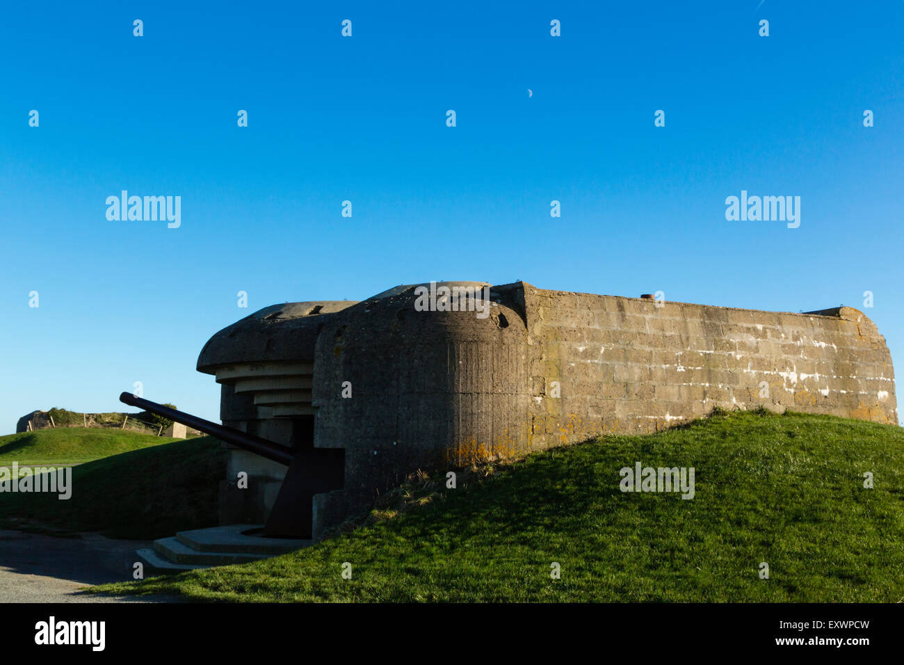 The Atlantic Wall, Longues Sur Mer,Basse Normandie,Calvados, France Stock Photo