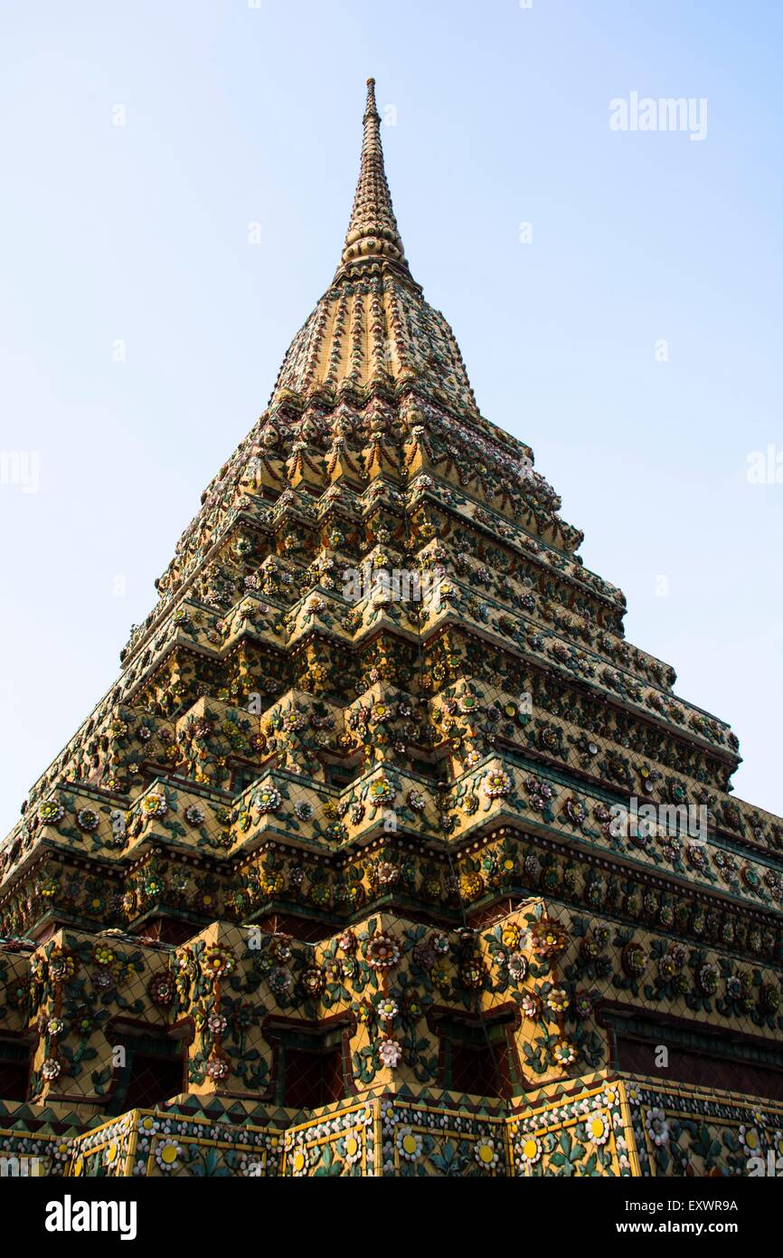 Stupa in Wat Po in Bangkok, Thailand Stock Photo