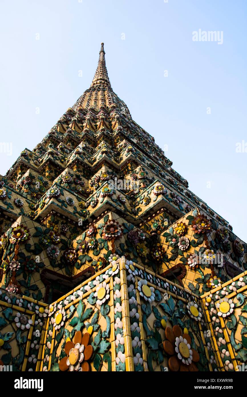 Stupa in Wat Po in Bangkok, Thailand Stock Photo