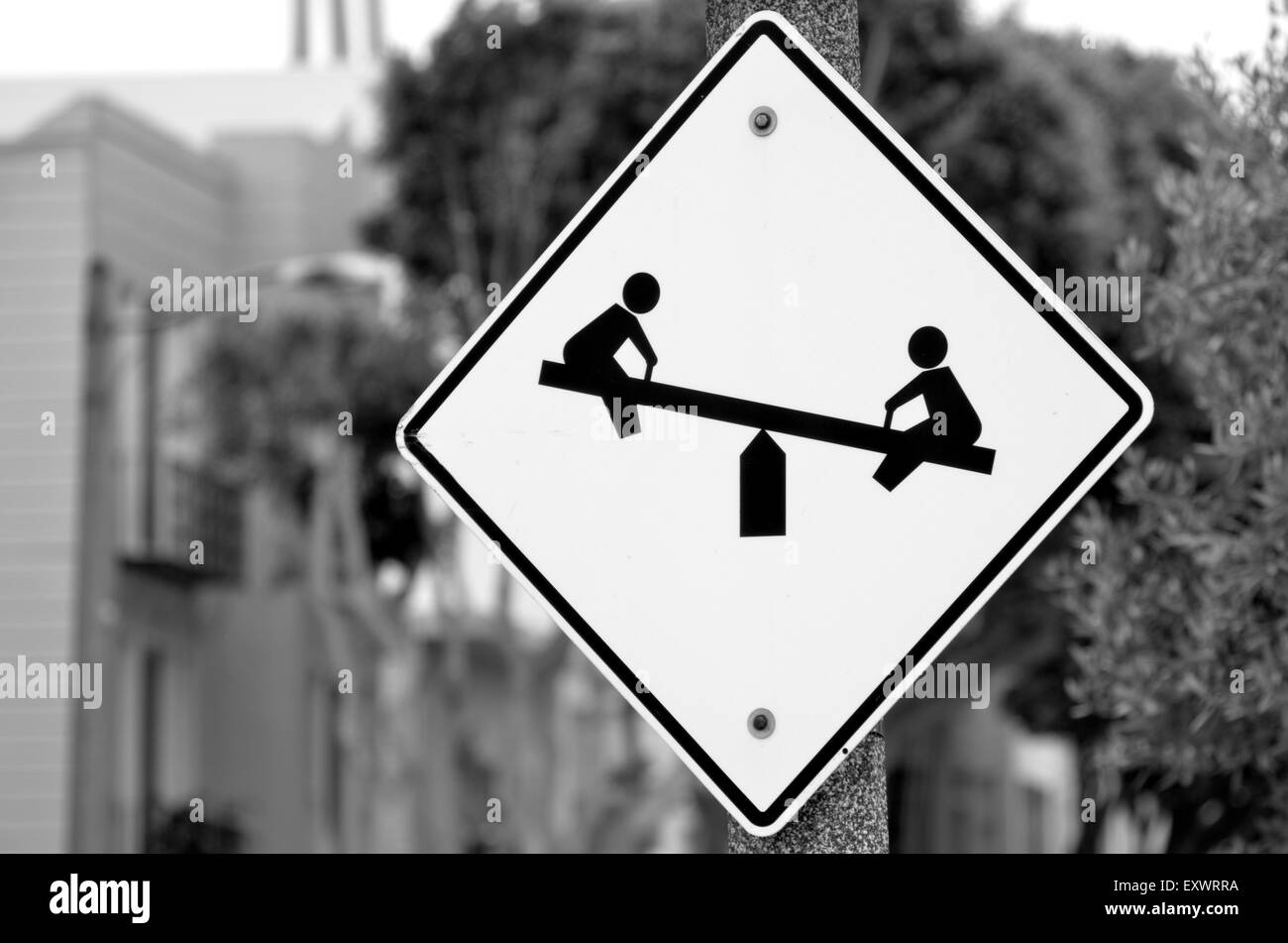 Playground Road Sign High Resolution Stock Photography and Images - Alamy