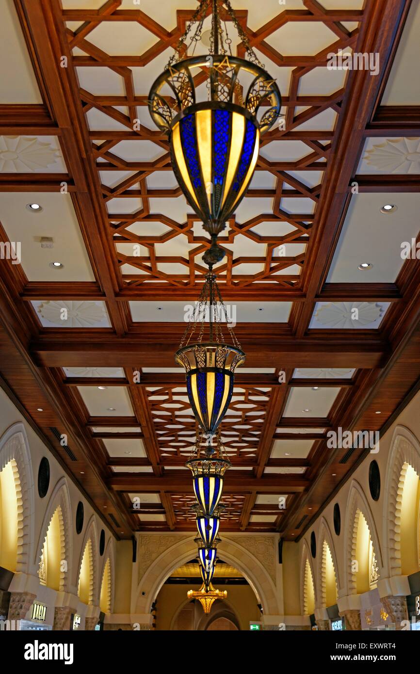 Ceiling lamps in The Dubai Mall, The Souk, Dubai Stock Photo Alamy