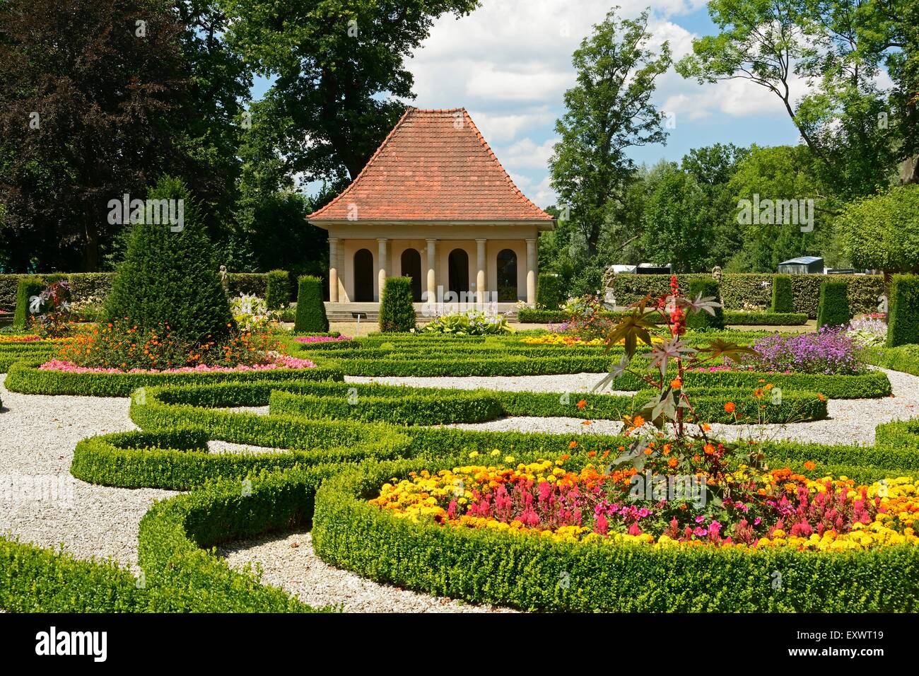 Barockgarten, Castle Wolfsburg, Wolfsburg, Lower Saxony, Germany, Europe Stock Photo