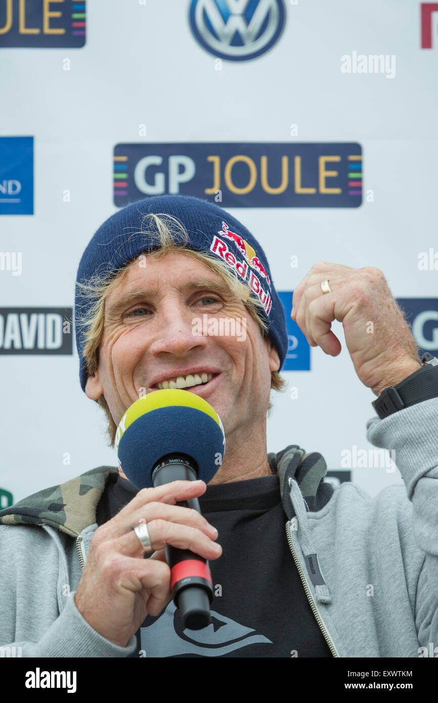 Windsurf legend Robby Naish during World Cup on Sylt 2013, Germany Stock Photo