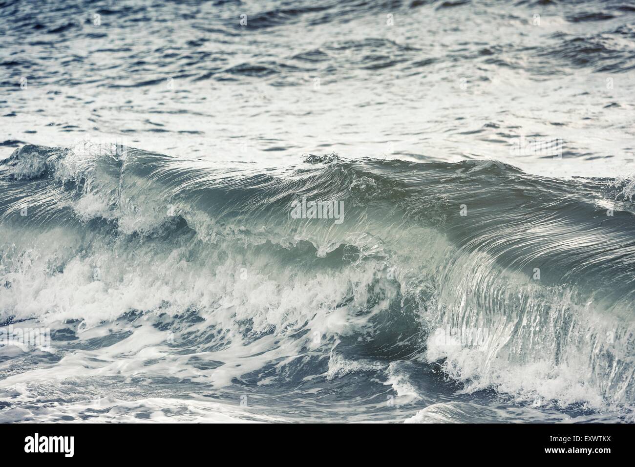 Waves breaking on beach, Sylt, Schleswig-Holstein, Germany Stock Photo