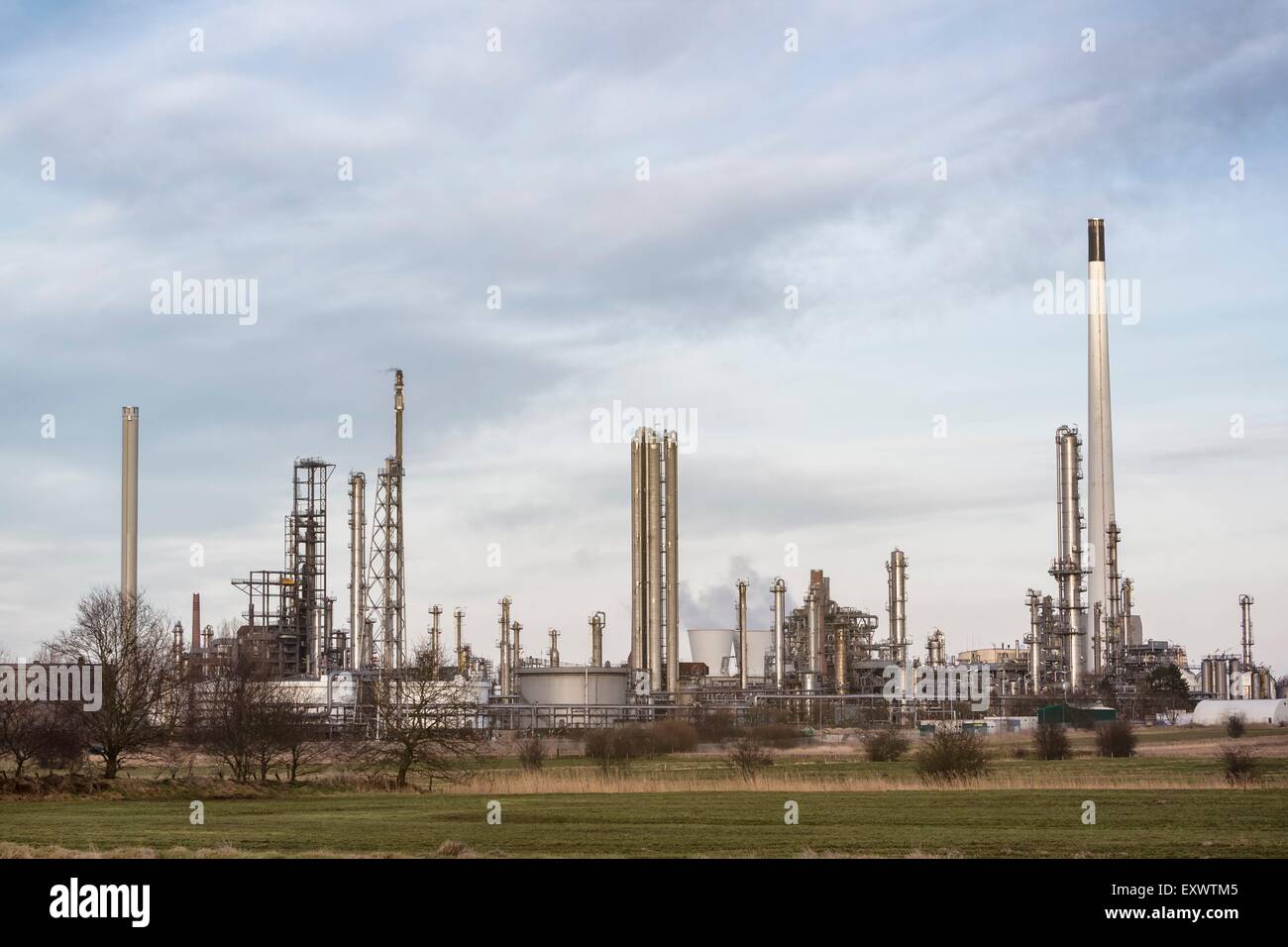 Refinery in Hemmingstedt, Dithmarschen, Schleswig-Holstein, Germany Stock Photo