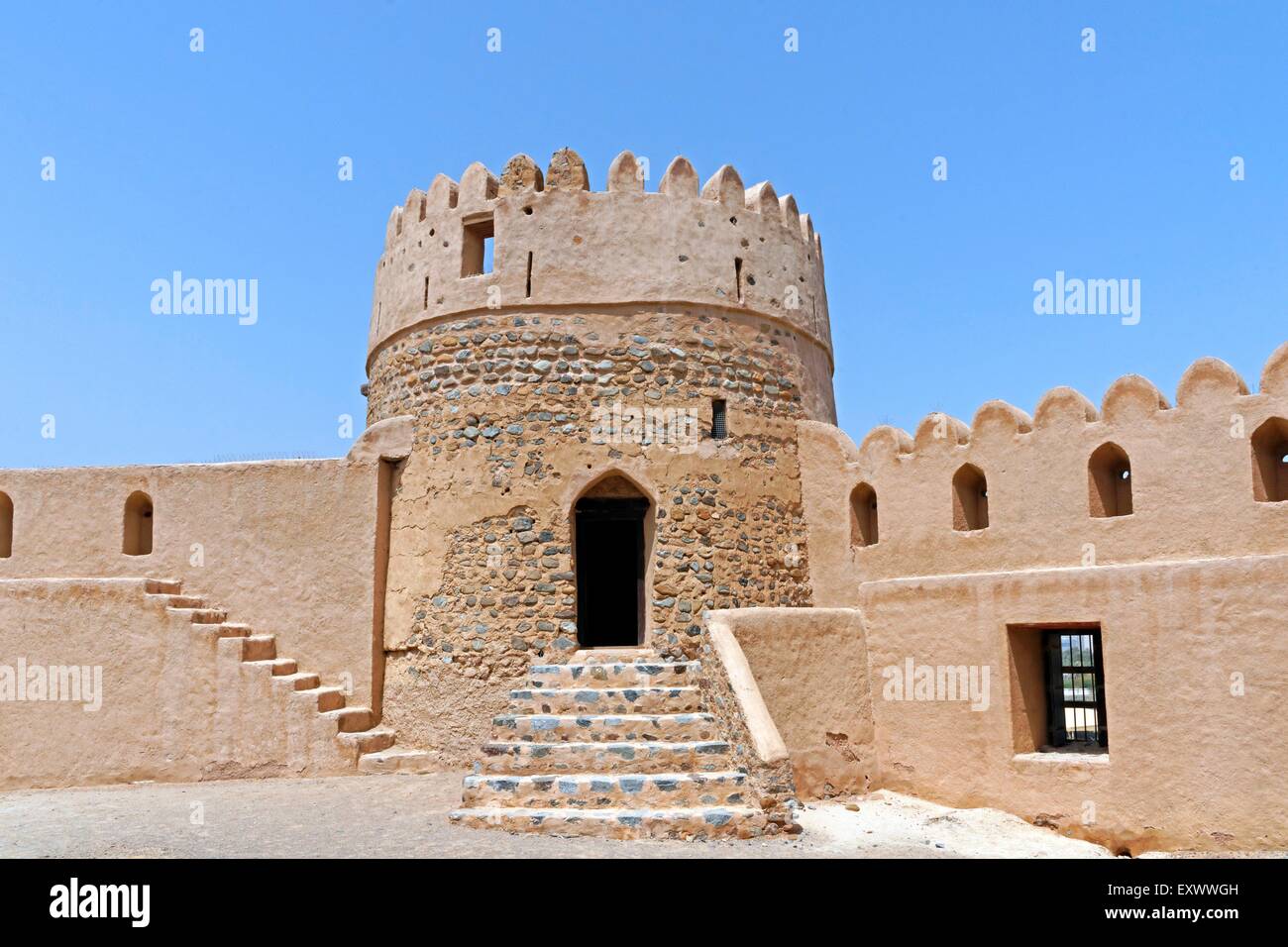 Fujairah Fort, Heritage Village, Fujairah, United Arab Emirates Stock
