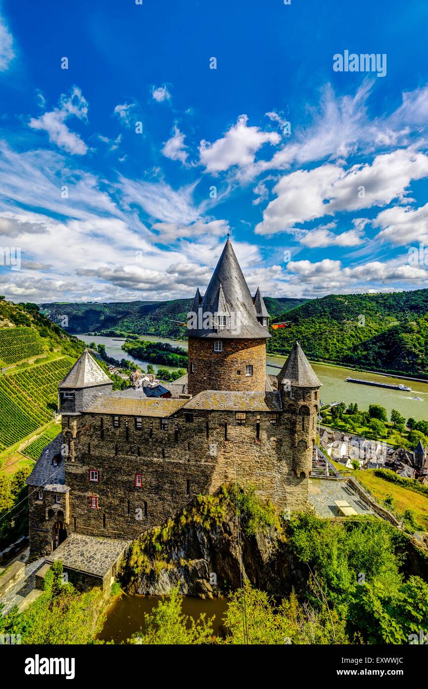 Castle Stahleck, Bacharach, Rhineland-Palatinate, Germany, Europe Stock Photo