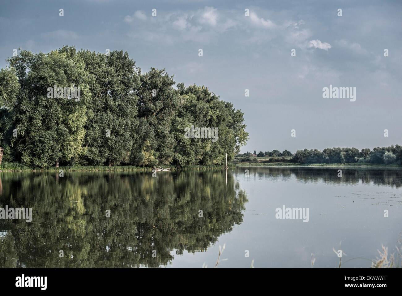 Lower Rhine near Birten, Xanten, Germany Stock Photo