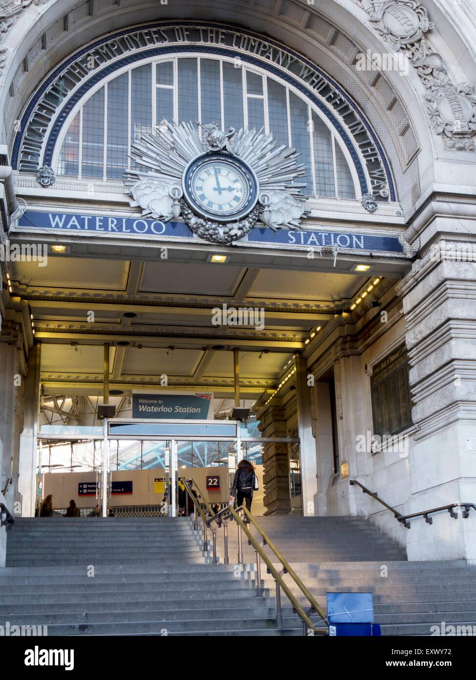 Waterloo Station entrance, London, UK Stock Photo - Alamy