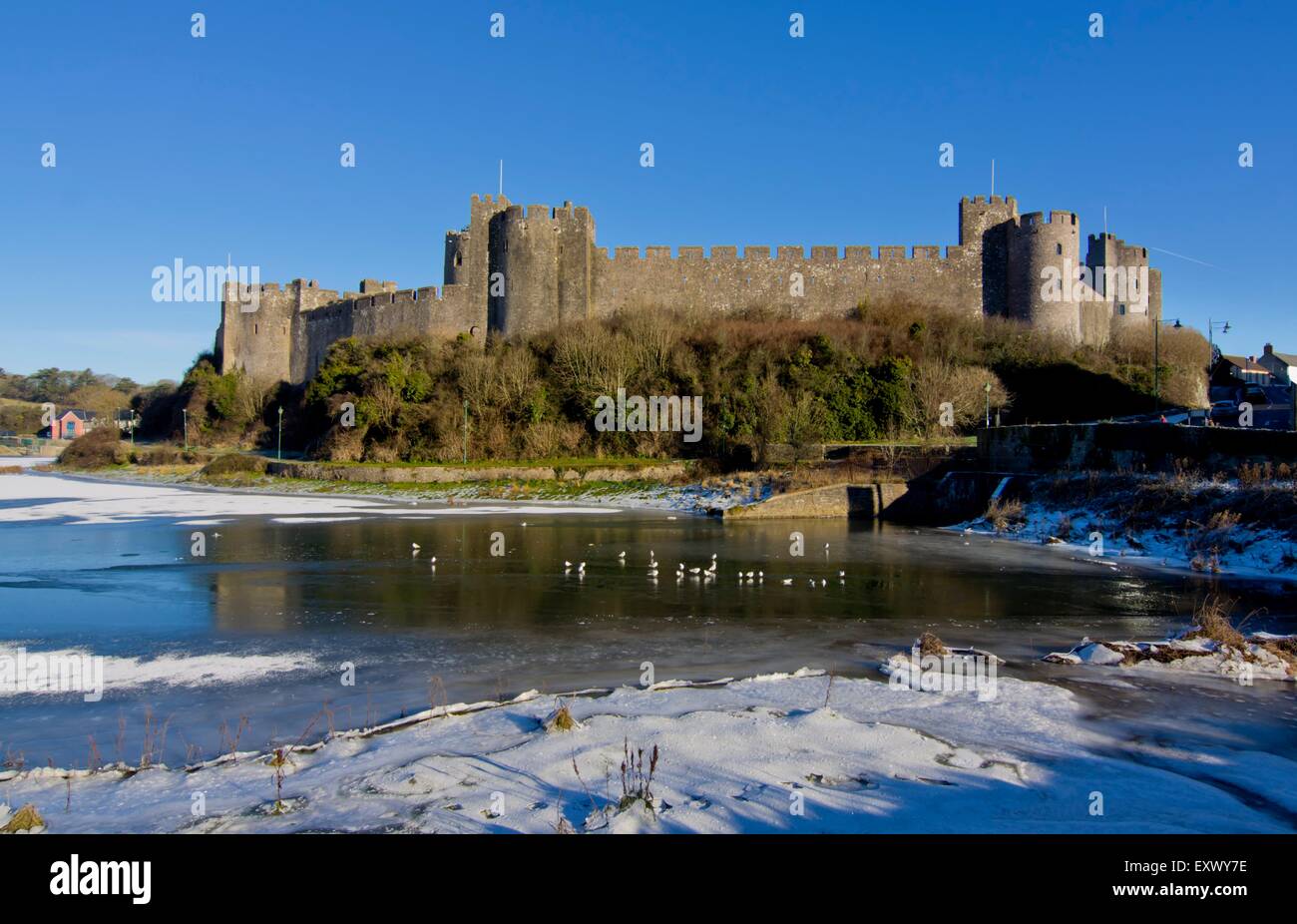 Pembroke Castle, Pembrokeshire, Wales, UK Stock Photo Alamy