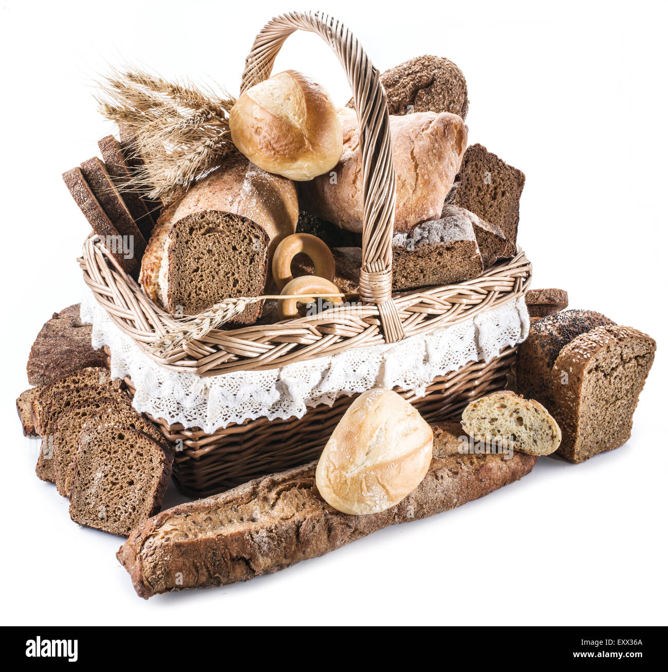 Basket of sliced bread Cut Out Stock Images & Pictures Alamy