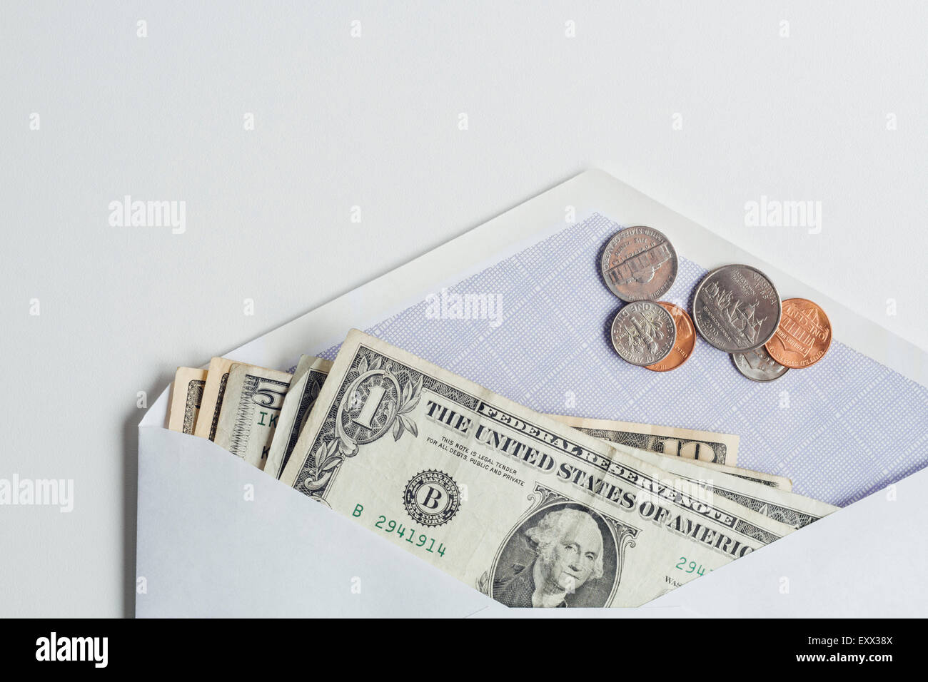 Money in envelope Stock Photo Alamy