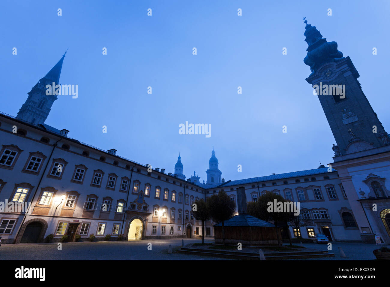 Franciscan Church, Salzburg Cathedral and St Peter's Church Stock Photo ...