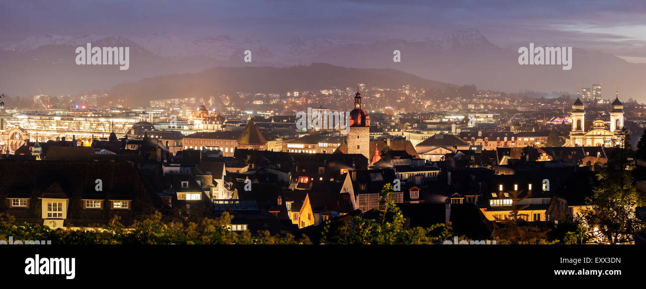 Old town at night Stock Photo