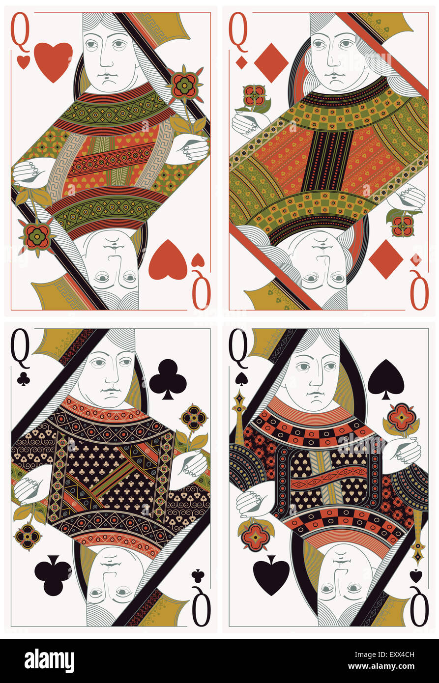 Playing cards queens hires stock photography and images Alamy