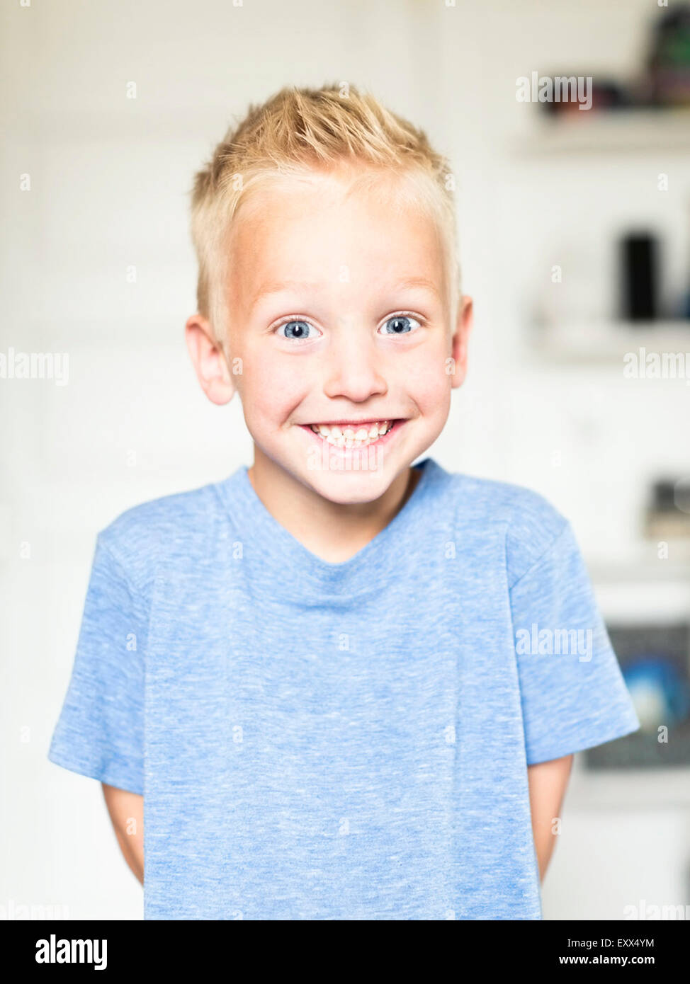 3 year old boy smiling into camera at nursery, holding a cup of milk, Stock  Photo, Picture And Rights Managed Image. Pic. J47-527683