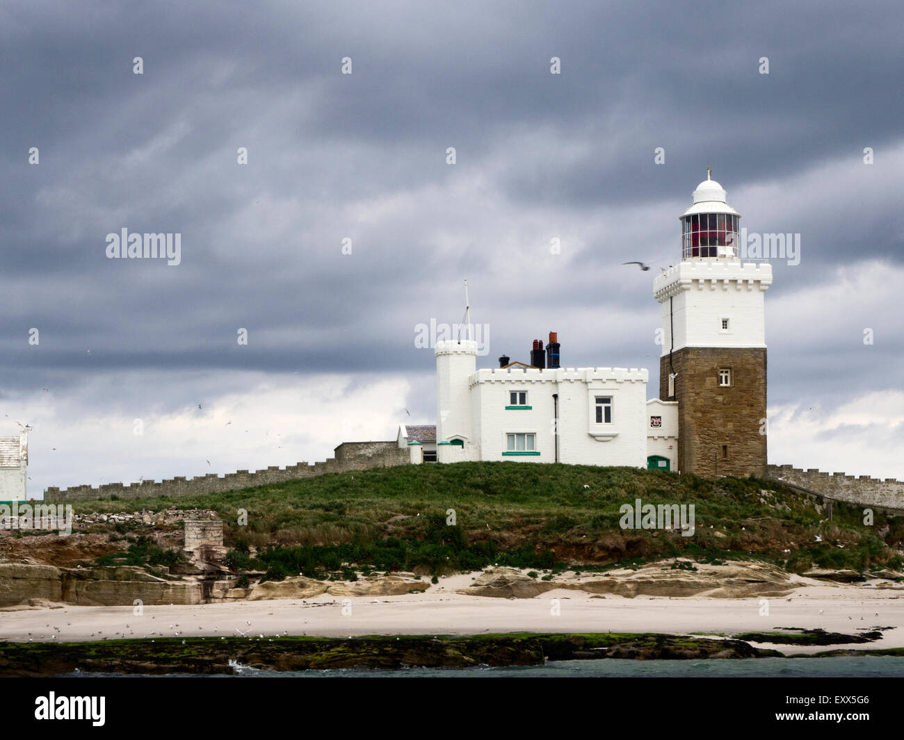 Lighthouse on Coquet Island Amble by the Sea Northumberland England