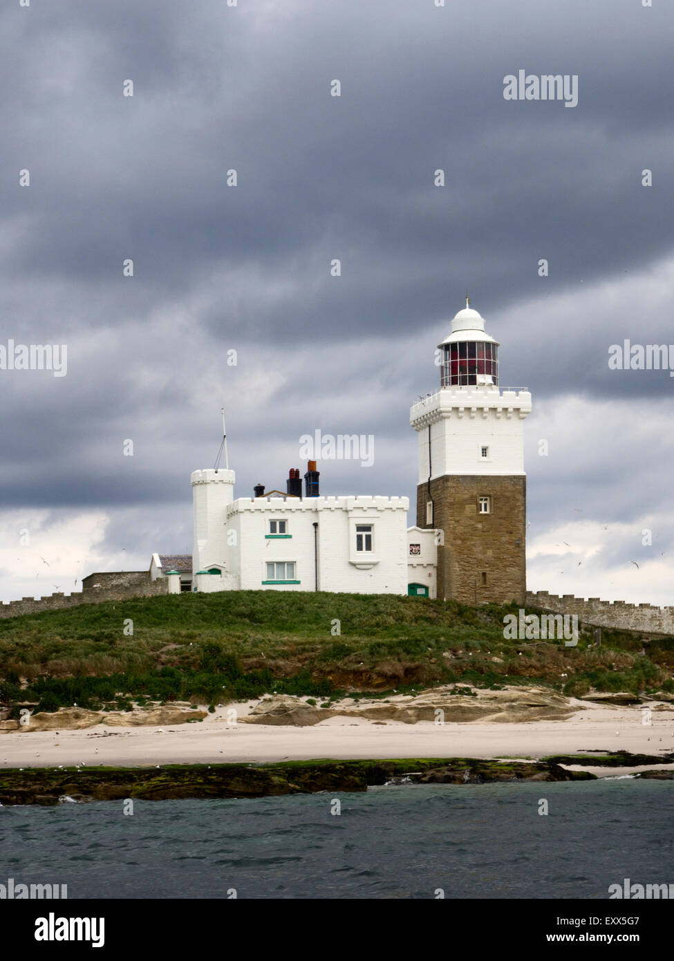 Lighthouse on Coquet Island Amble by the Sea Northumberland England