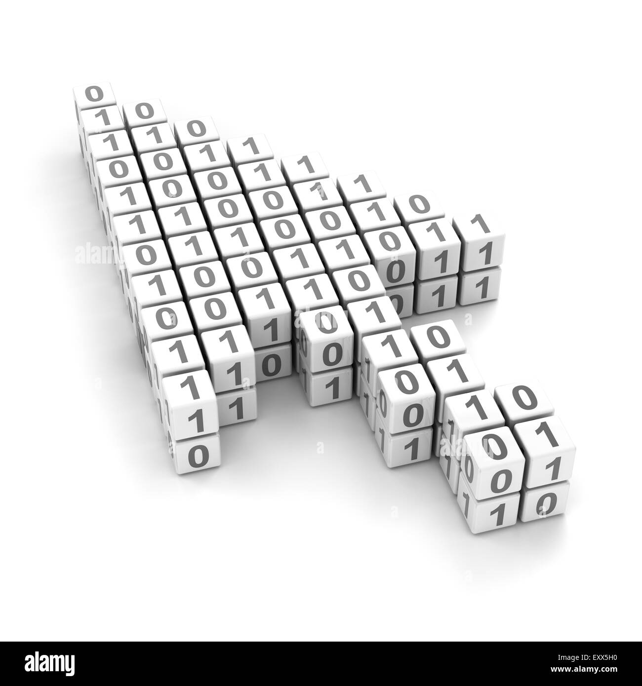 Binary code black white Cut Out Stock Images & Pictures - Alamy